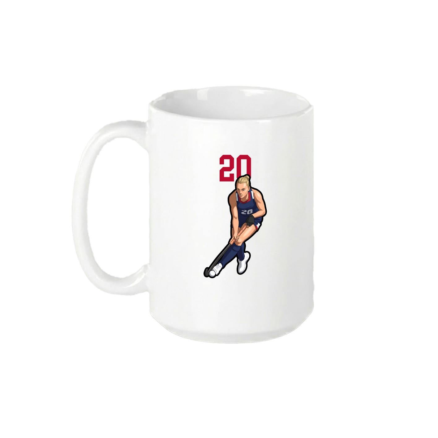 15oz Coffee Mug — Number Top in White