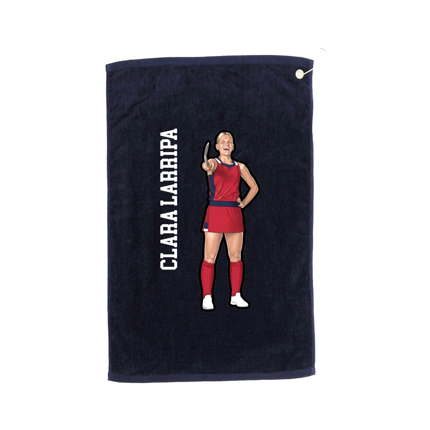 Golf Towel — Name Vertical in Navy