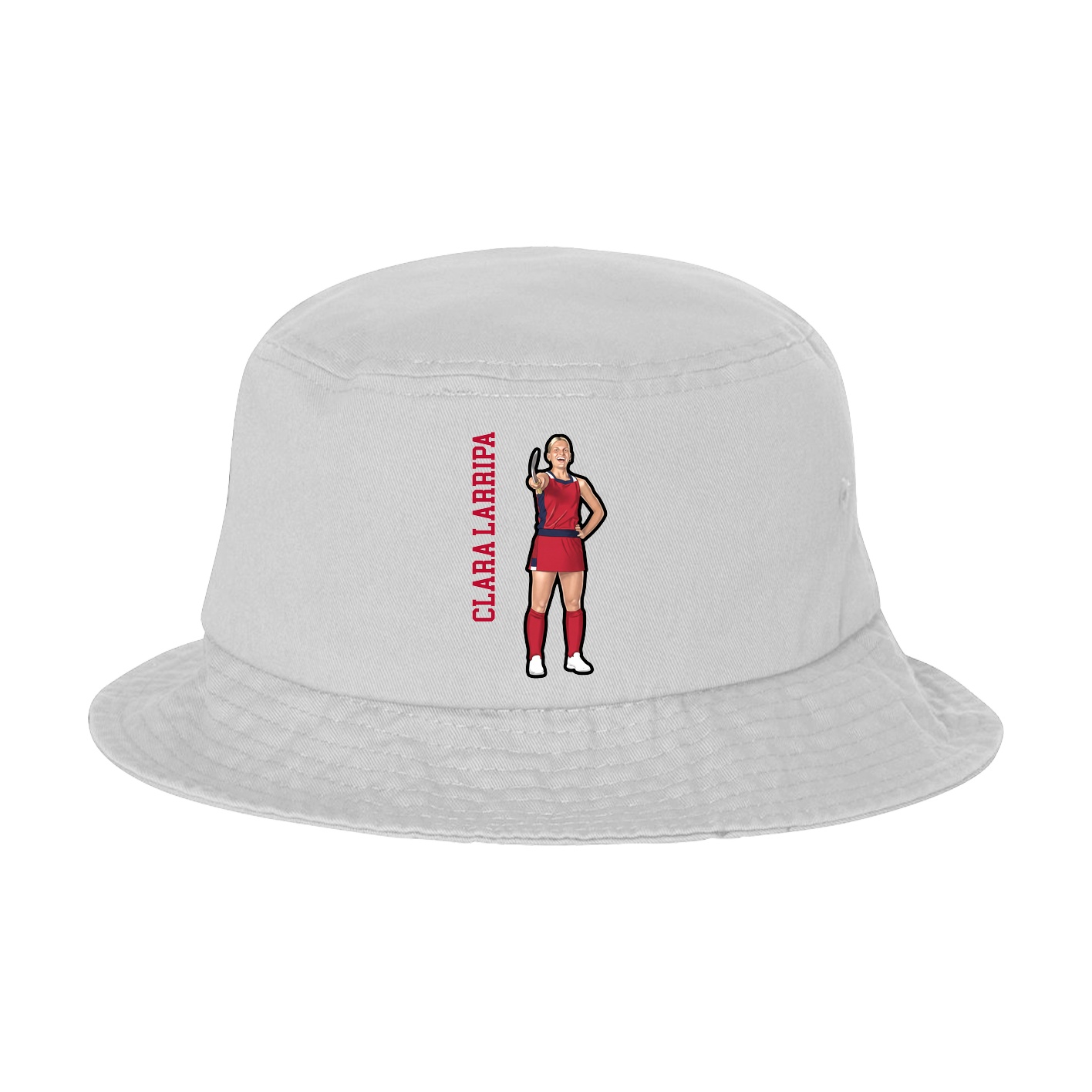 Bucket Cap — Name Vertical in White