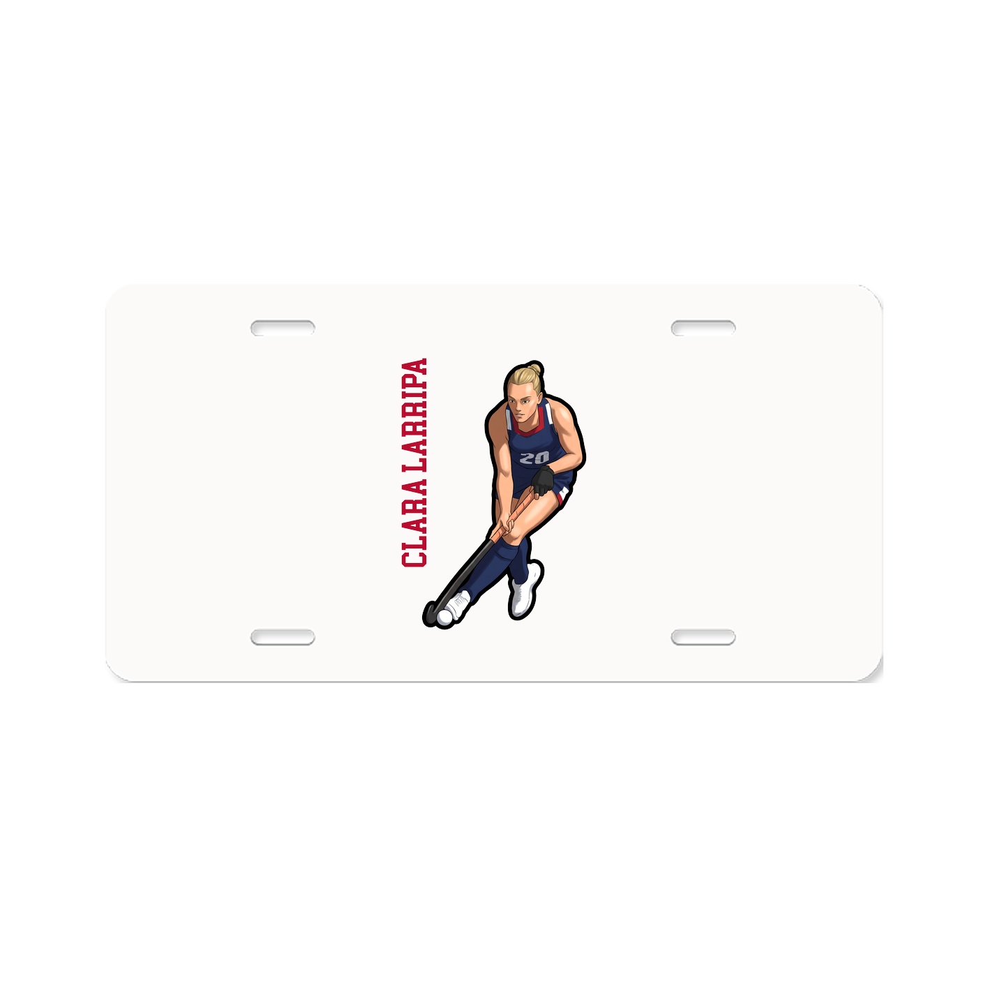 License Plate — Name Vertical in Classic
