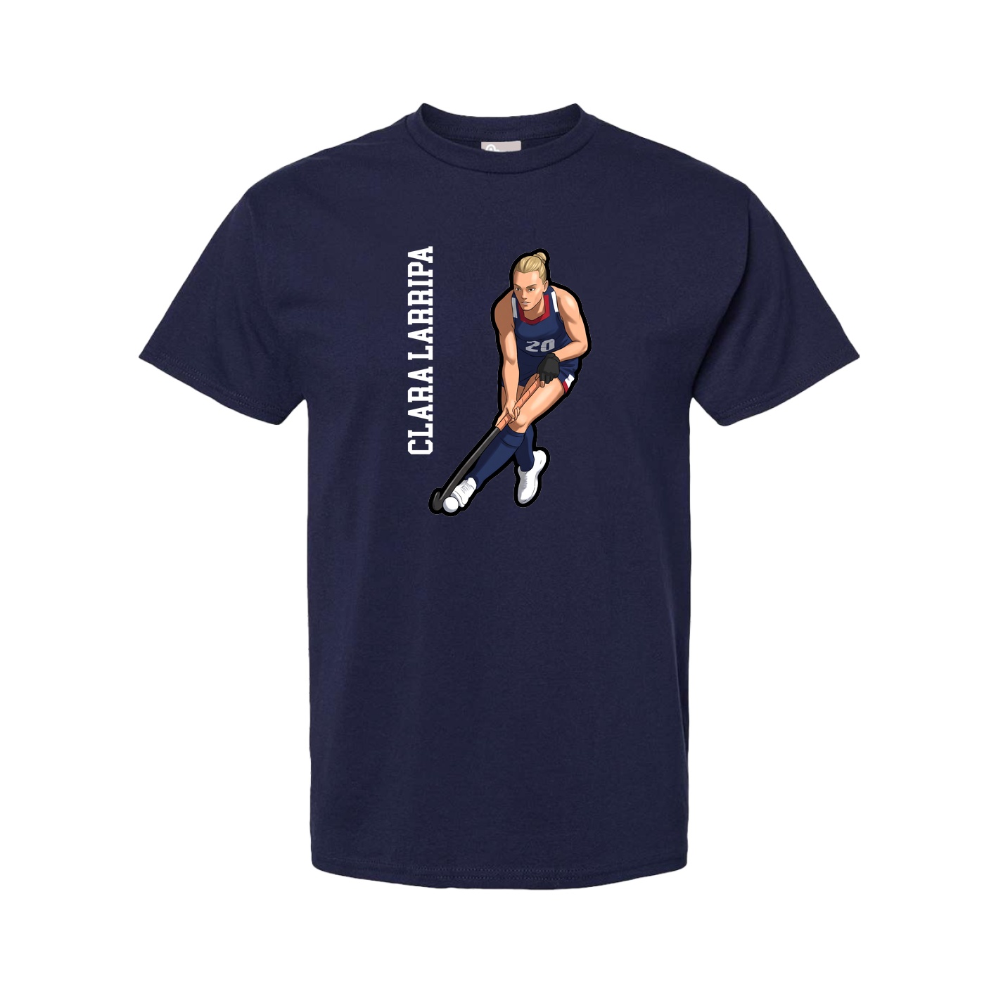 Youth Tee — Name Vertical in Navy