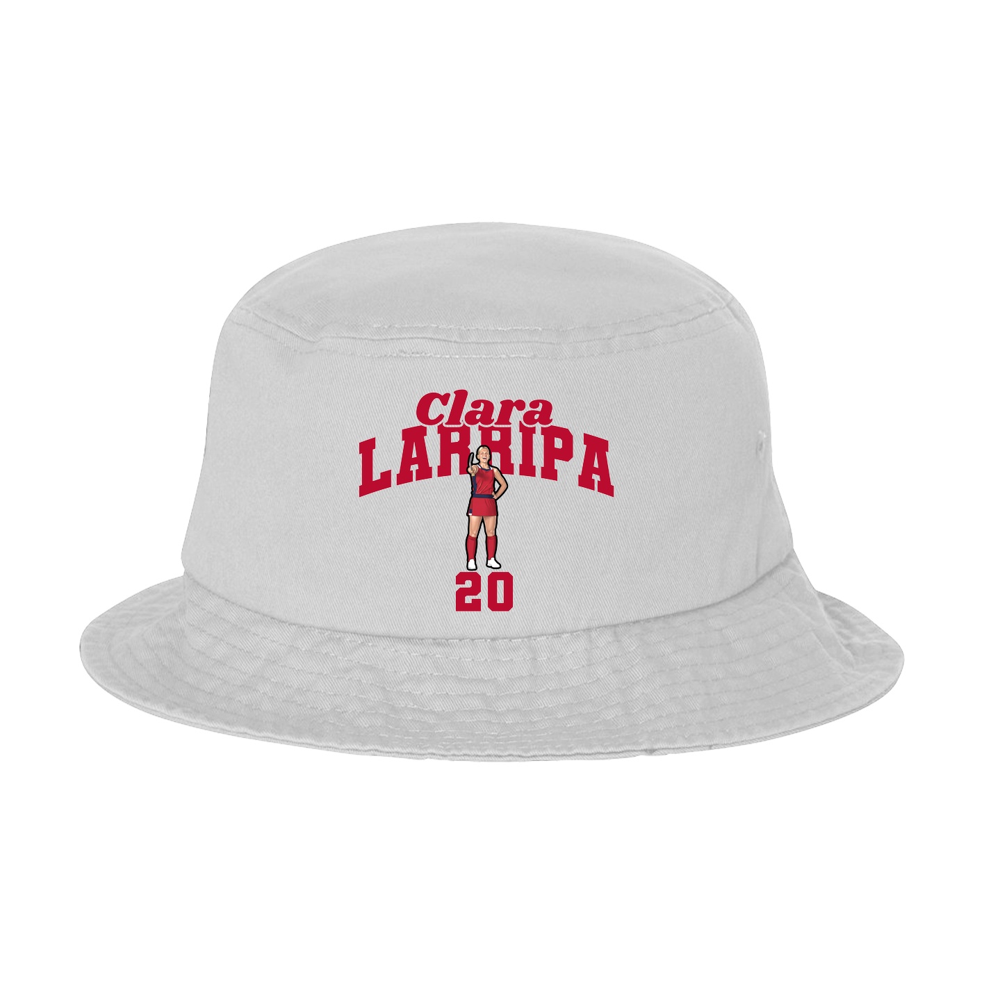 Bucket Cap — Signature Arch in White