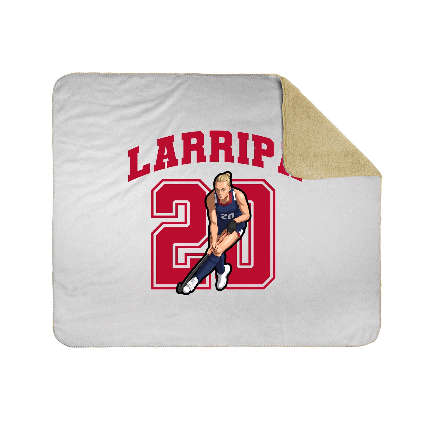 Throw Blanket — Number in White