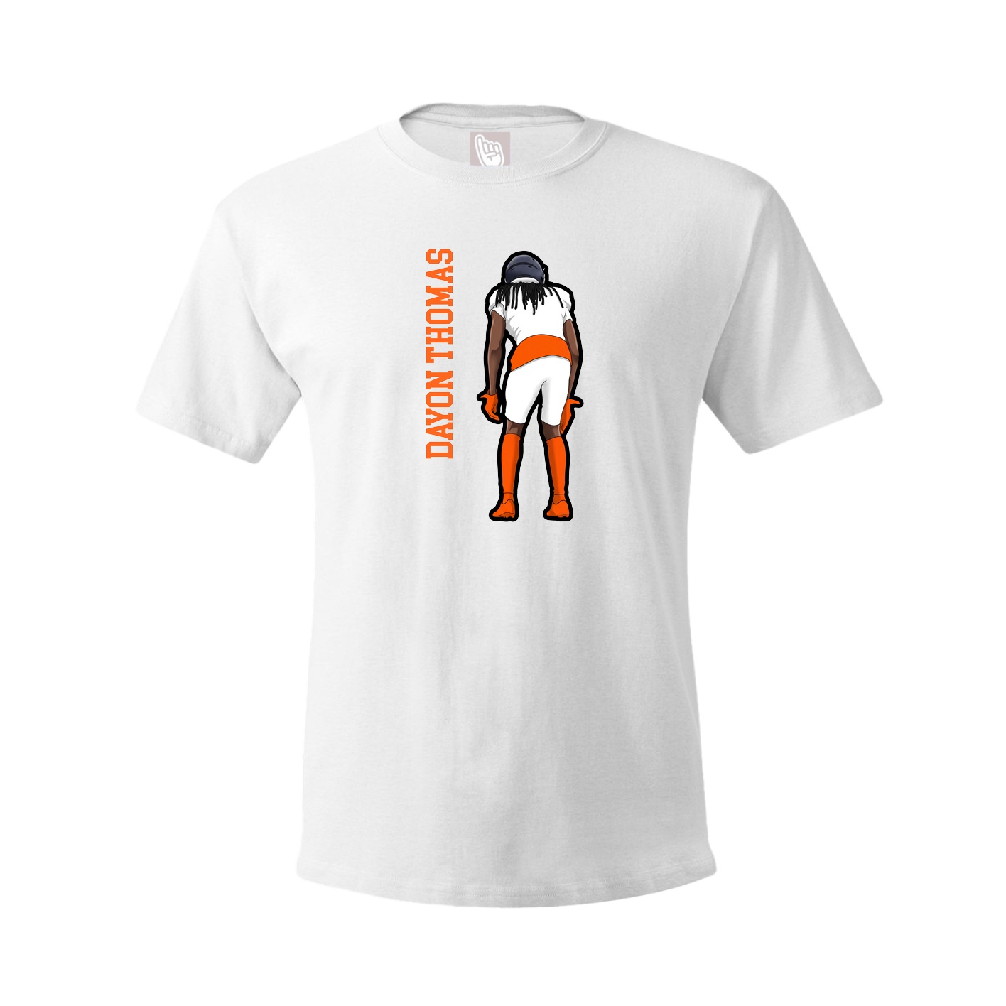 Tee — Name Vertical in White
