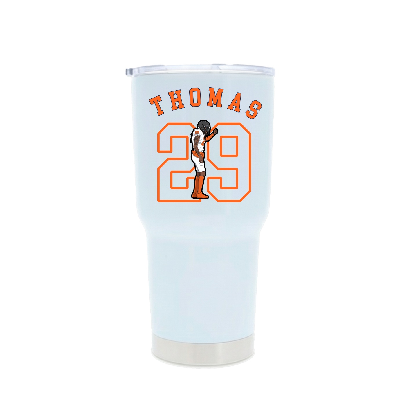30oz Stainless Steel Tumbler — Shirsey Arch in White