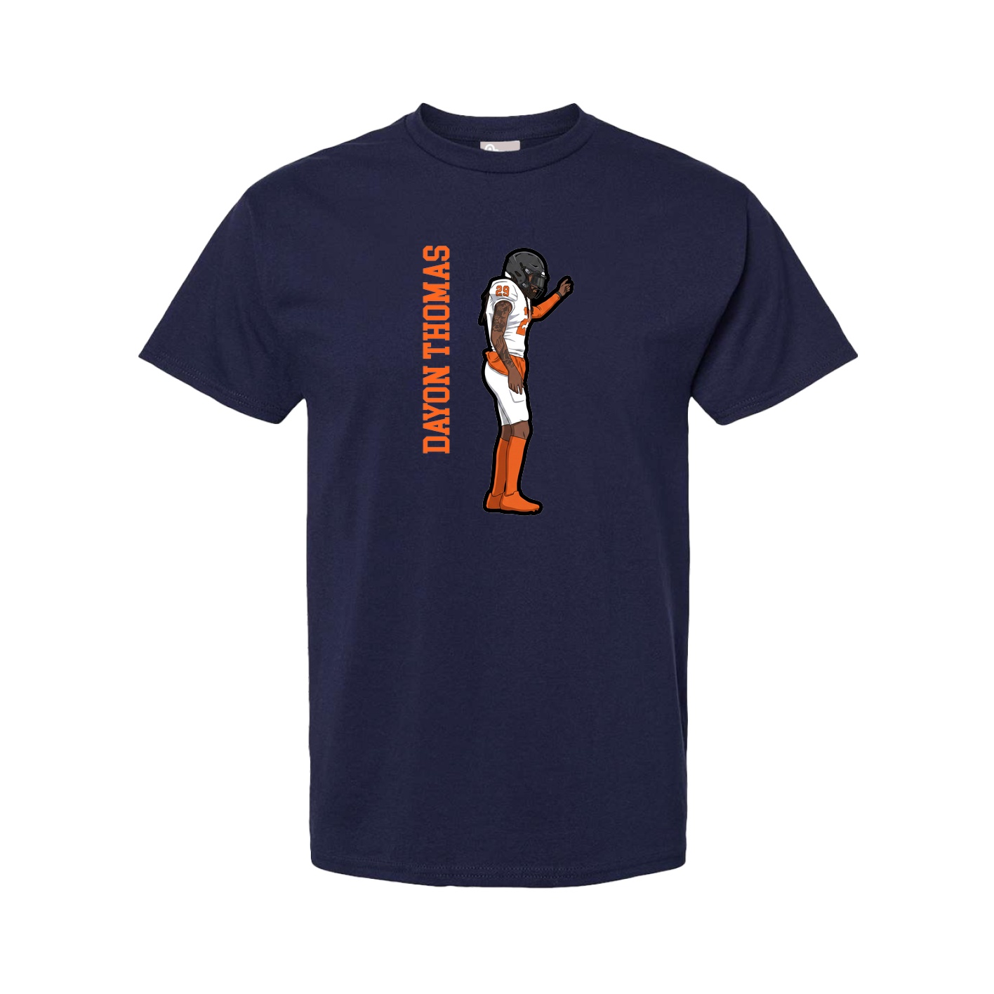 Tee — Name Vertical in Navy
