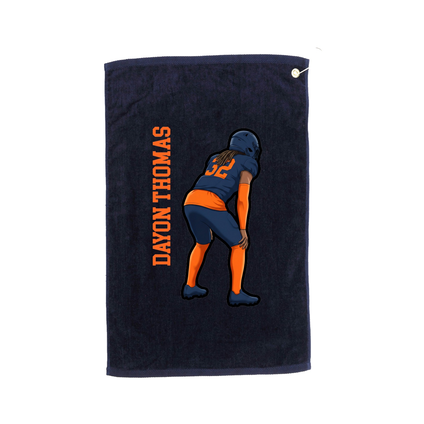 Golf Towel — Name Vertical in Navy