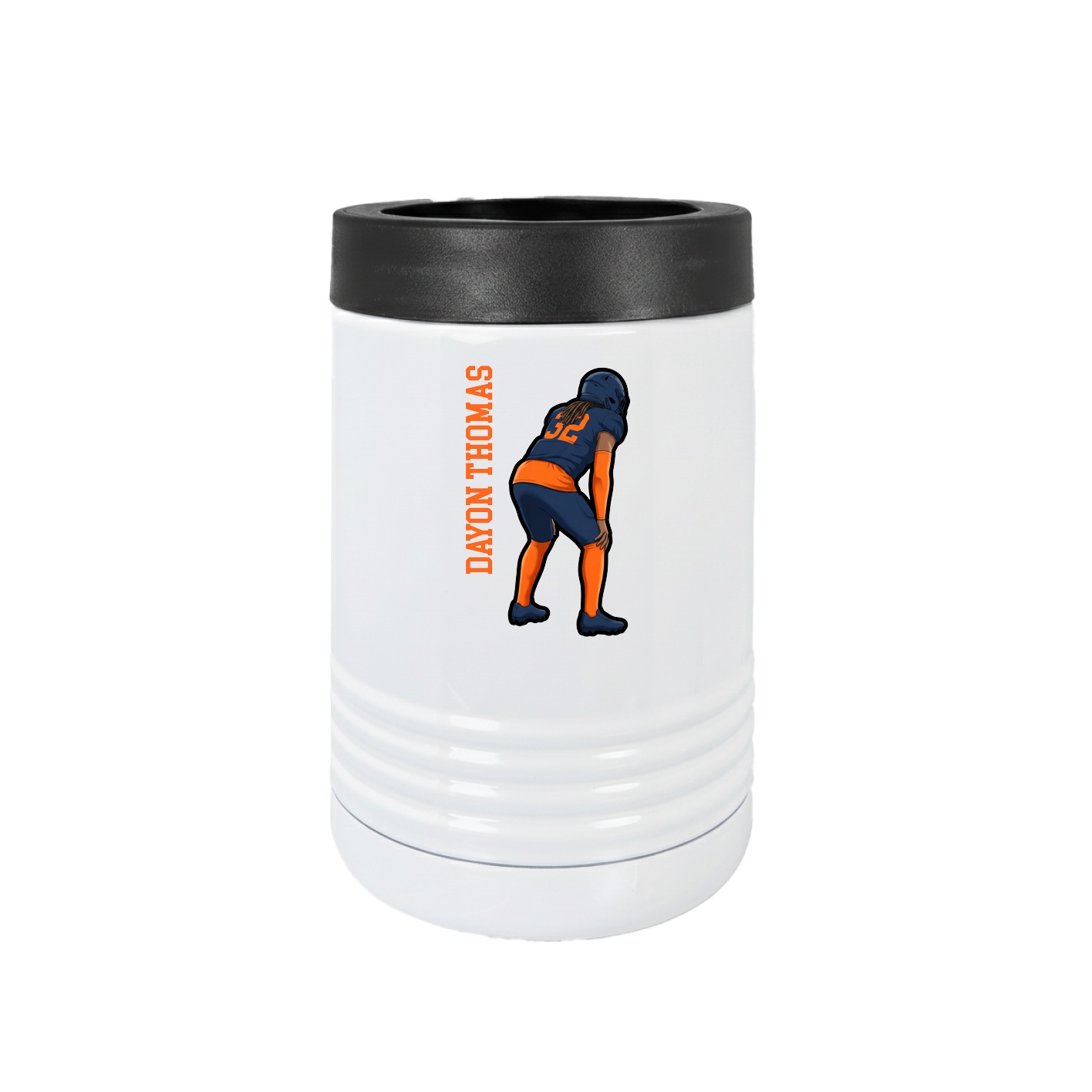 Beverage Holder — Name Vertical in White
