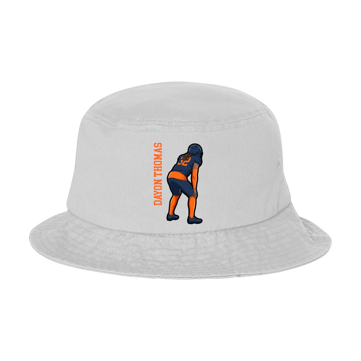 Bucket Cap — Name Vertical in White