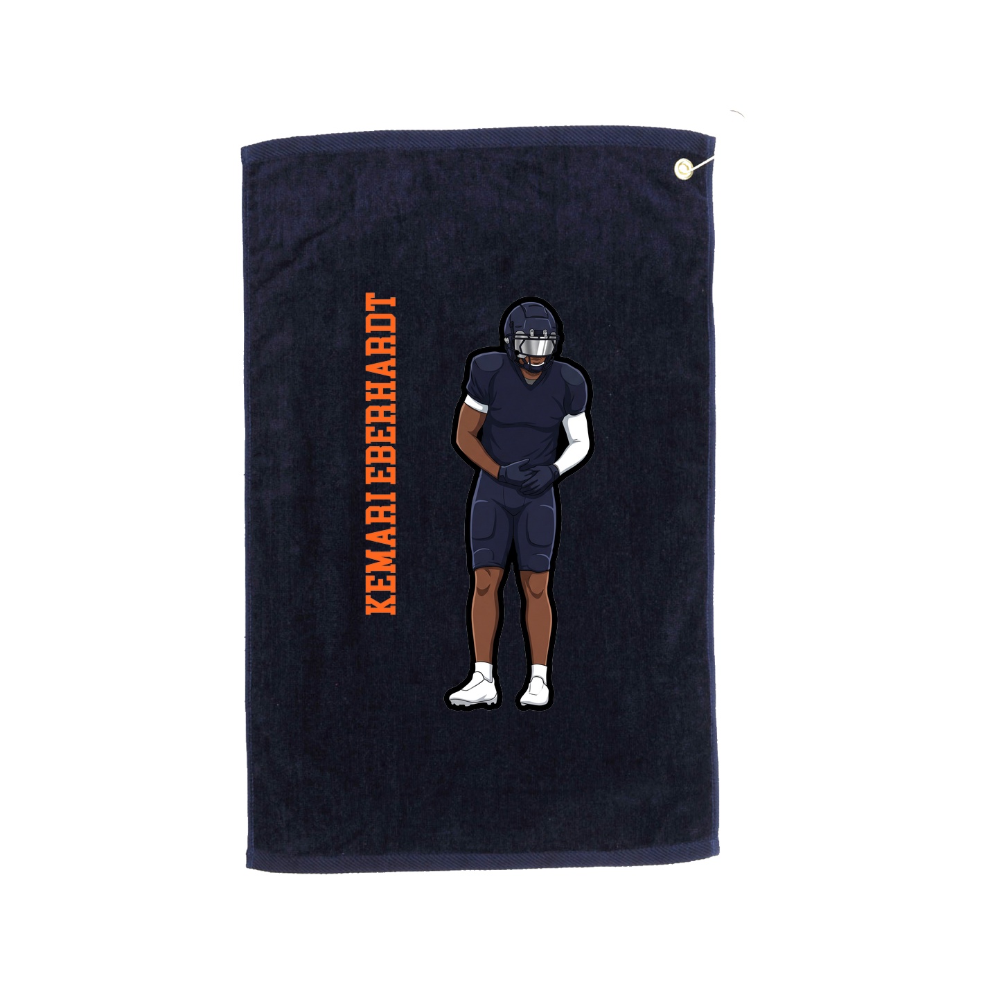 Golf Towel — Name Vertical in Navy