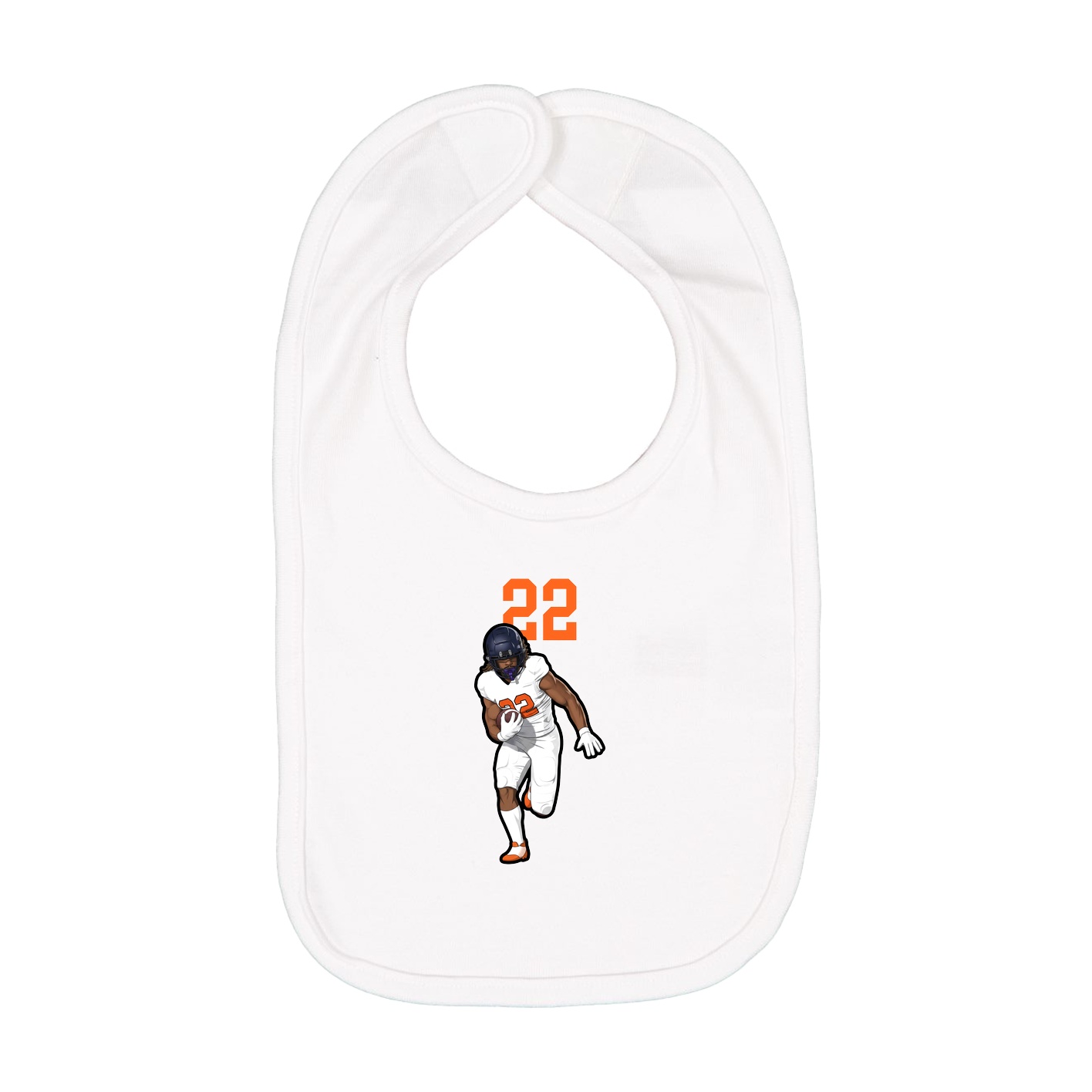 Infant Bib — Number Top in White