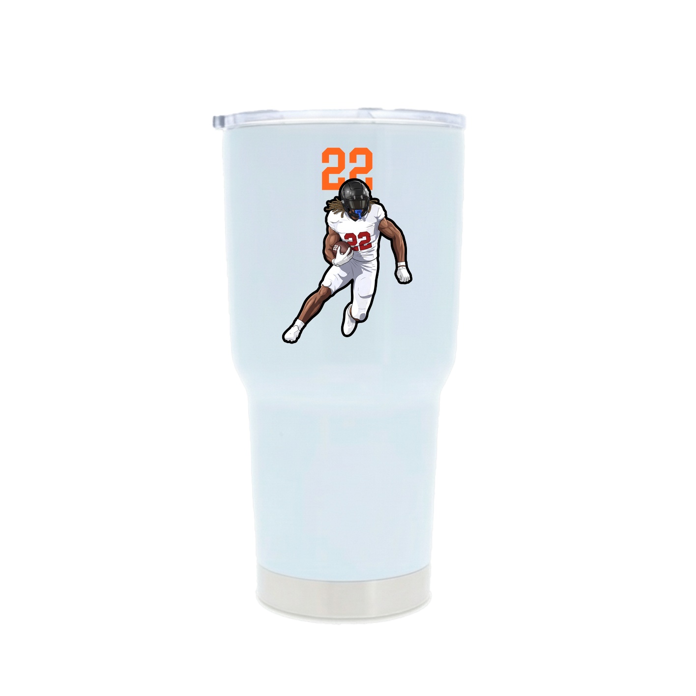 30oz Stainless Steel Tumbler — Number Top in White