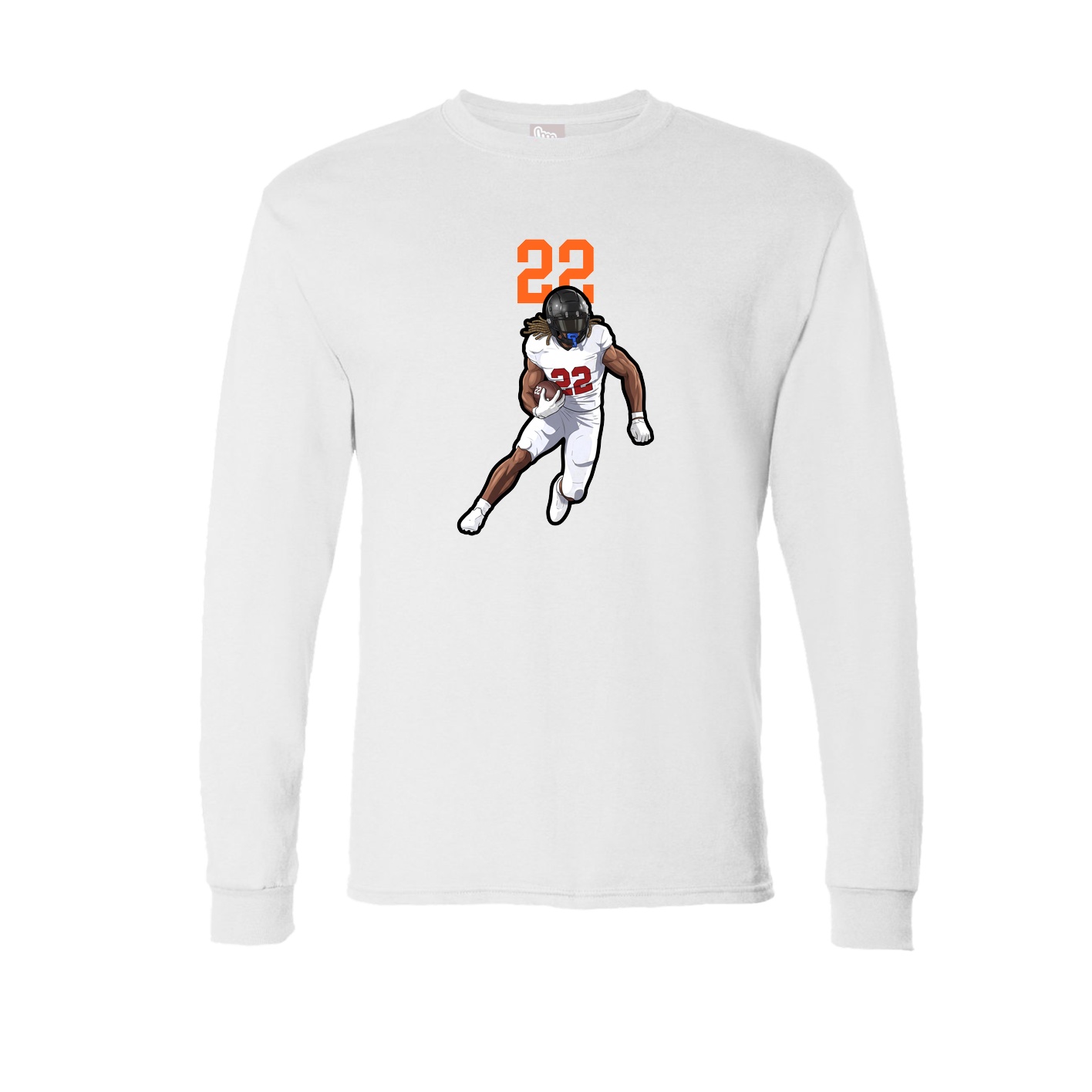 Long Sleeve Tee — Number Top in White