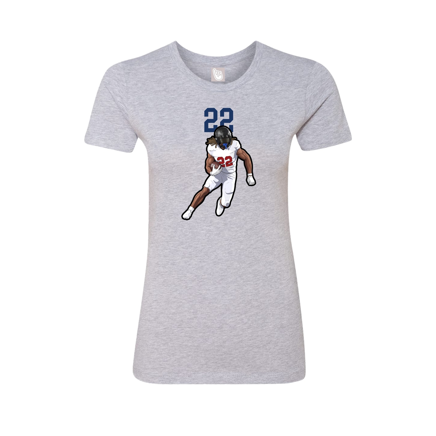 Womens Tee — Number Top in Grey