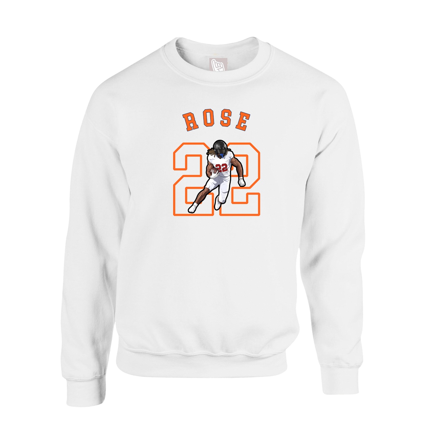 Fleece Crew — Shirsey Arch in White