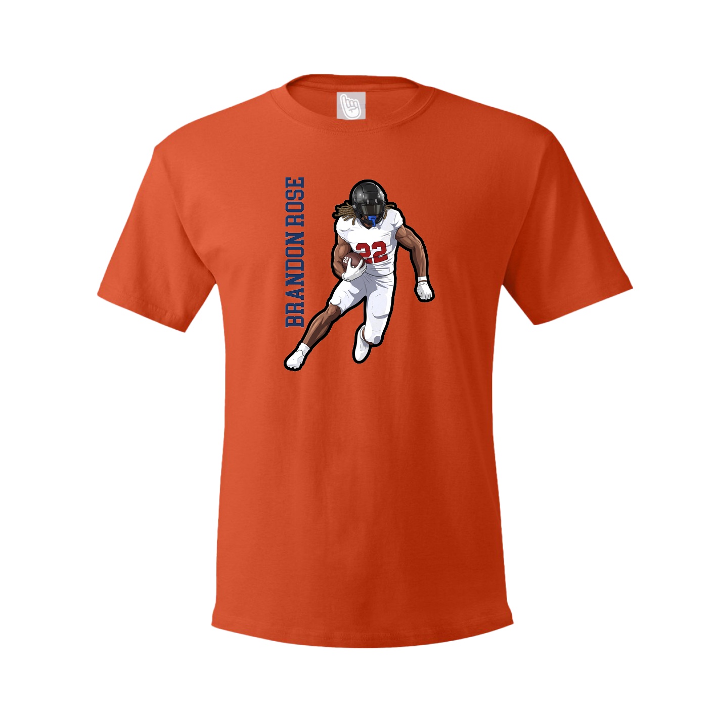 Youth Tee — Name Vertical in Orange