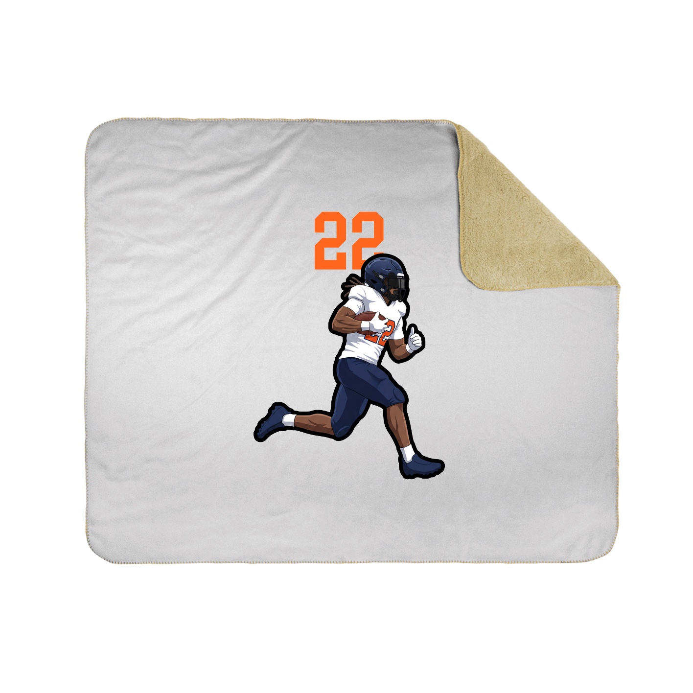 Throw Blanket — Number Top in White