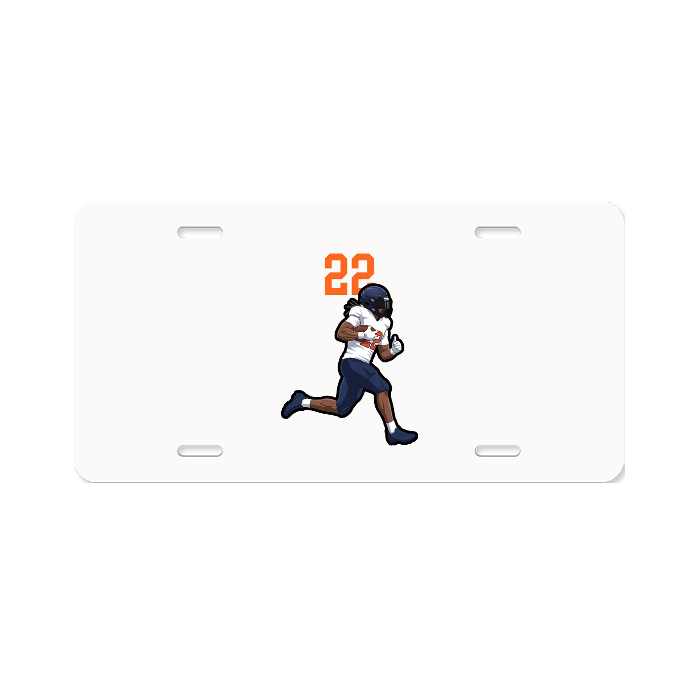 License Plate — Number Top in Classic