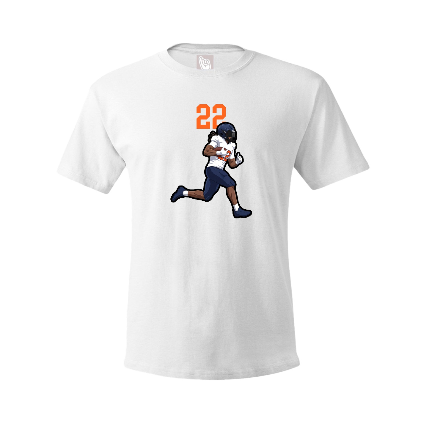 Youth Tee — Number Top in White