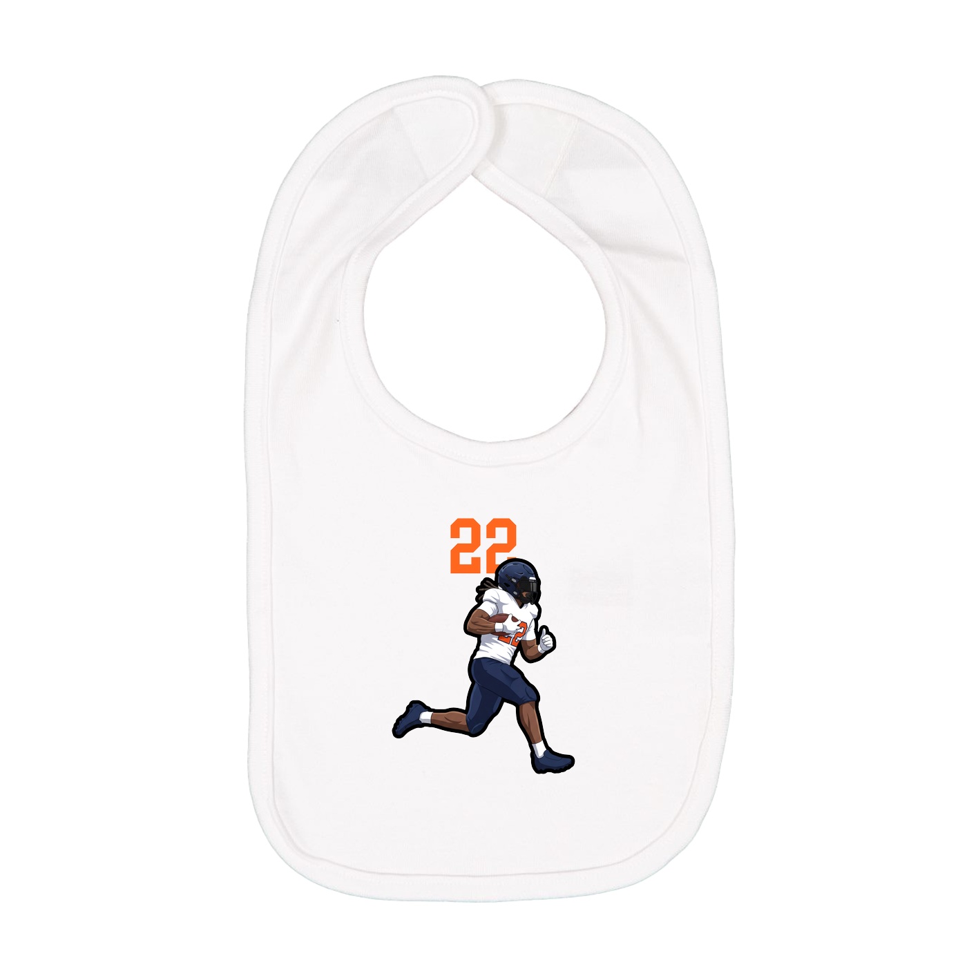 Infant Bib — Number Top in White