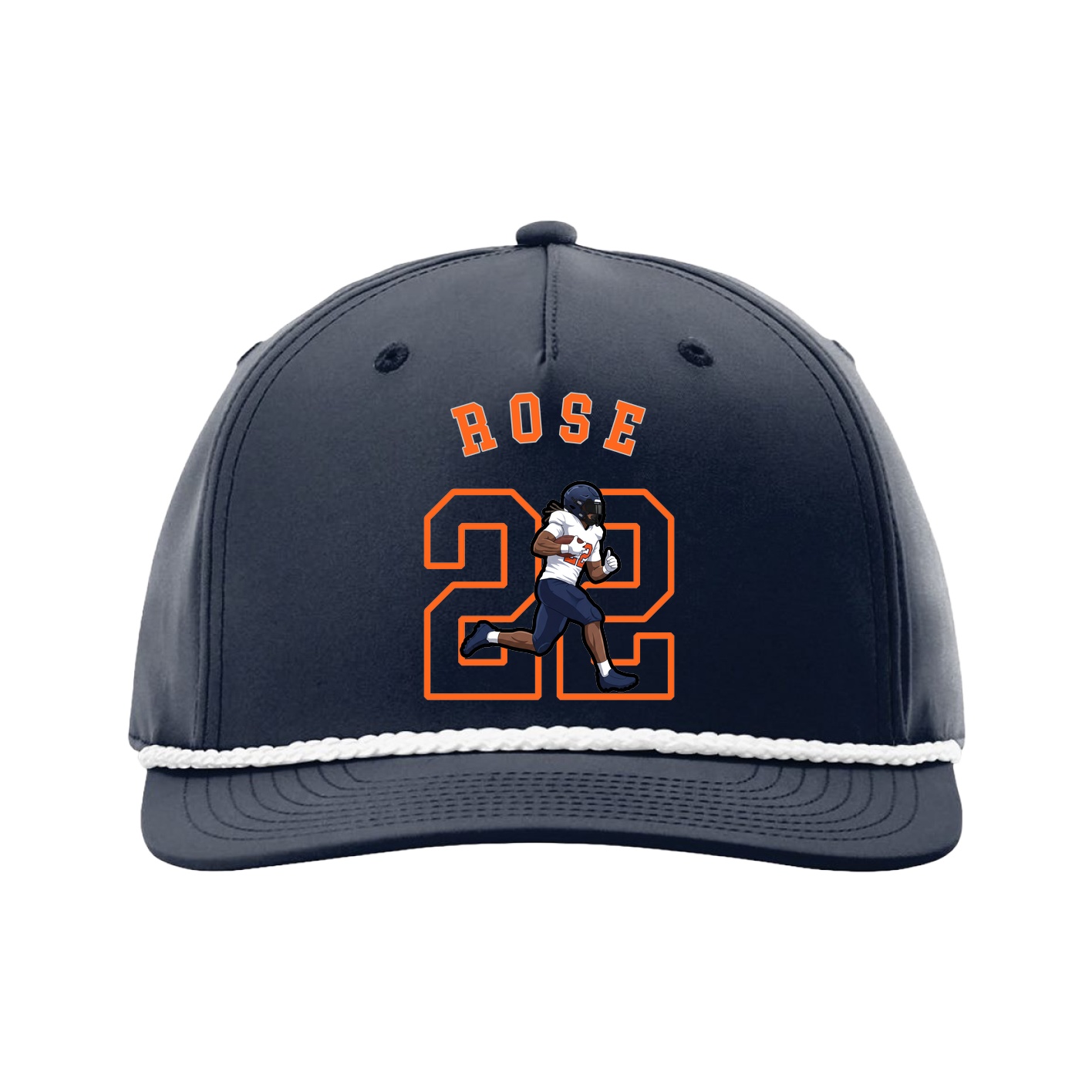 Five-Panel Classic Rope Cap — Shirsey Arch in Navy