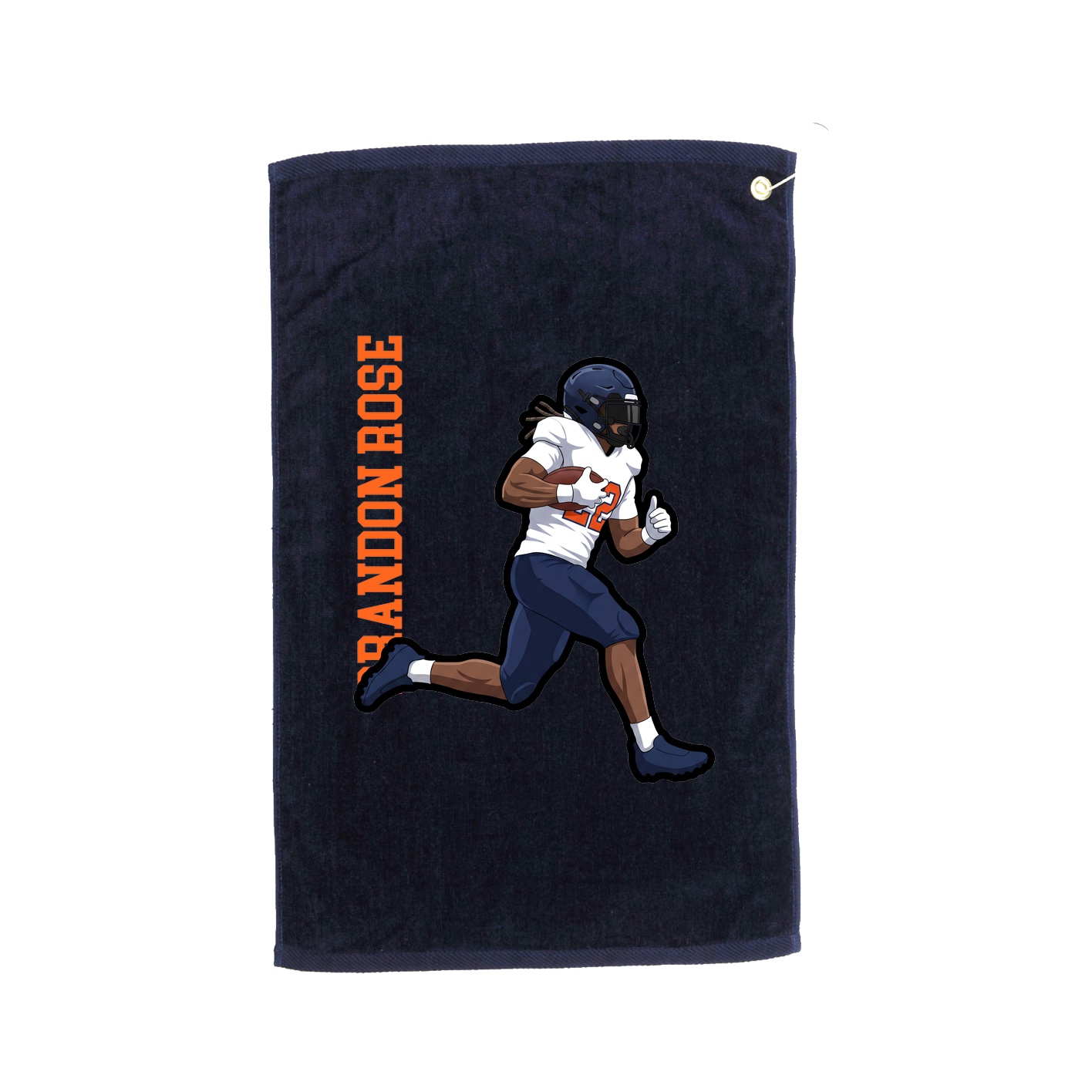 Golf Towel — Name Vertical in Navy