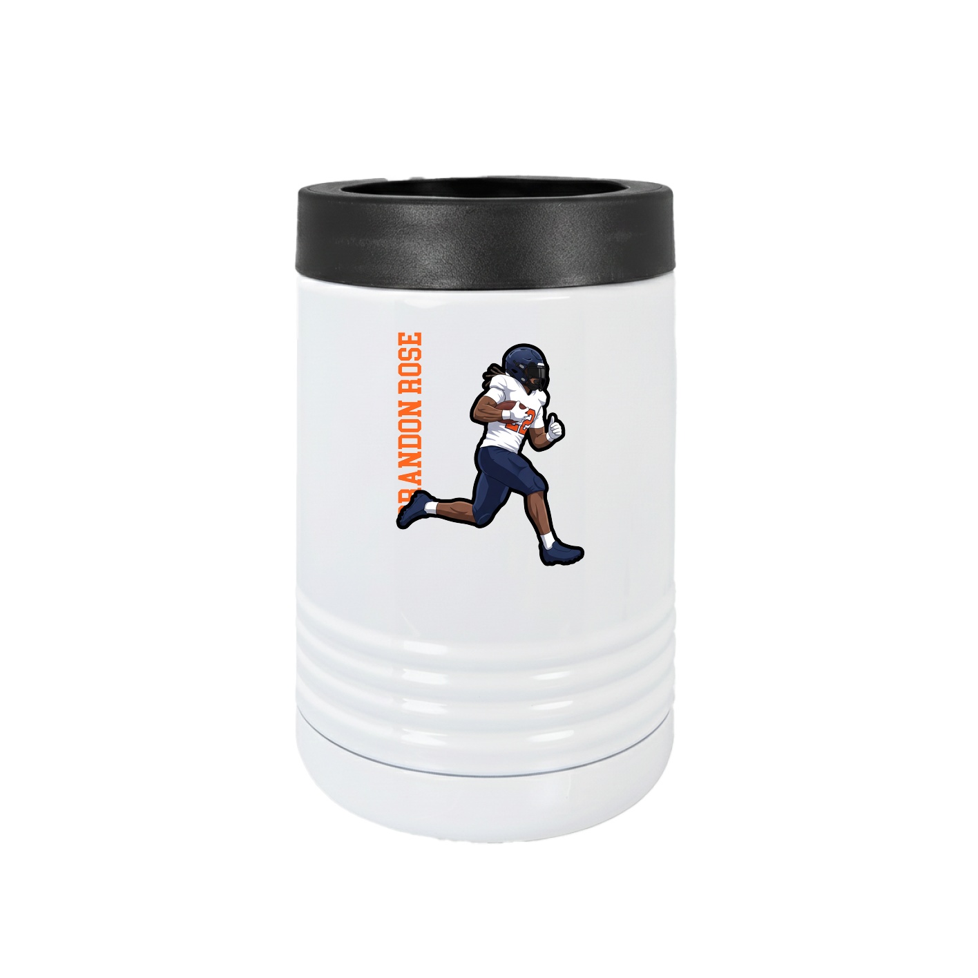 Beverage Holder — Name Vertical in White