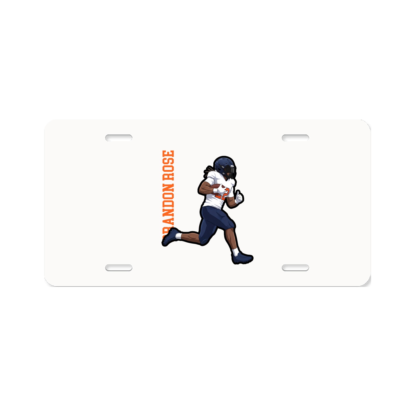 License Plate — Name Vertical in Classic