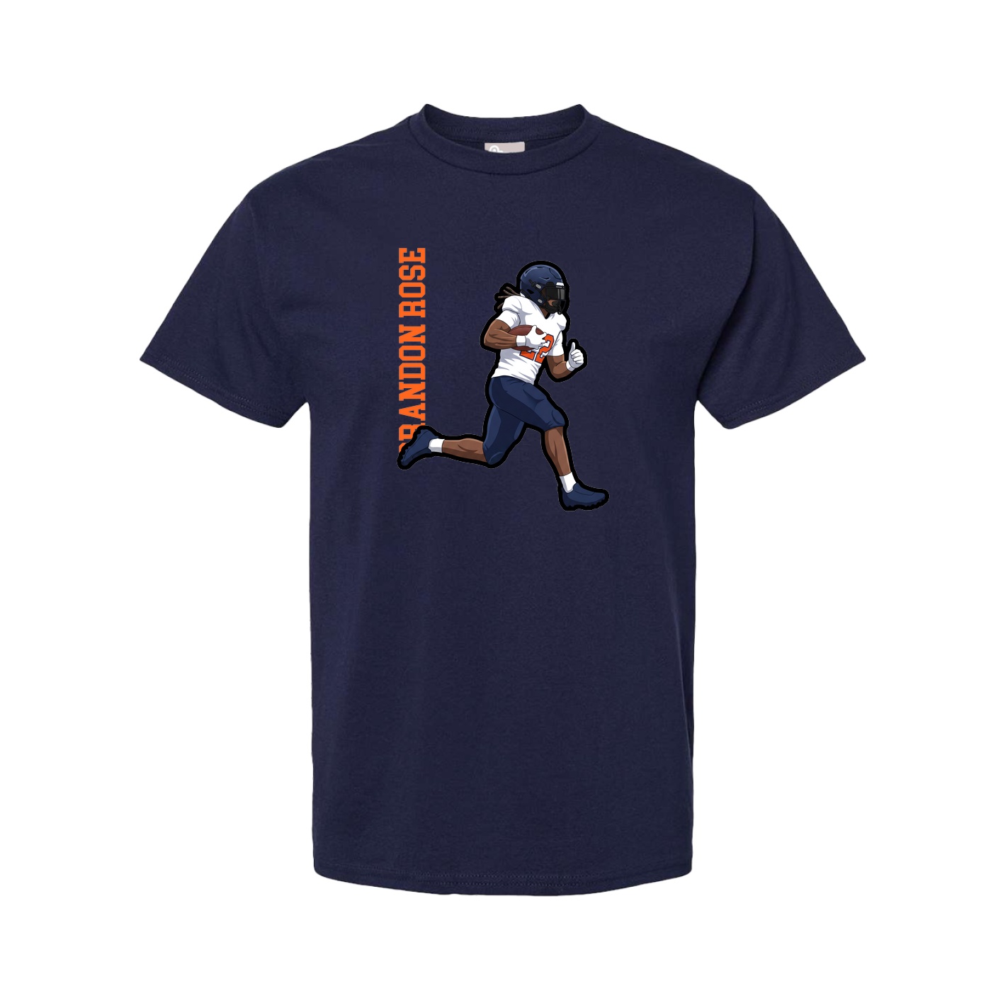 Youth Tee — Name Vertical in Navy