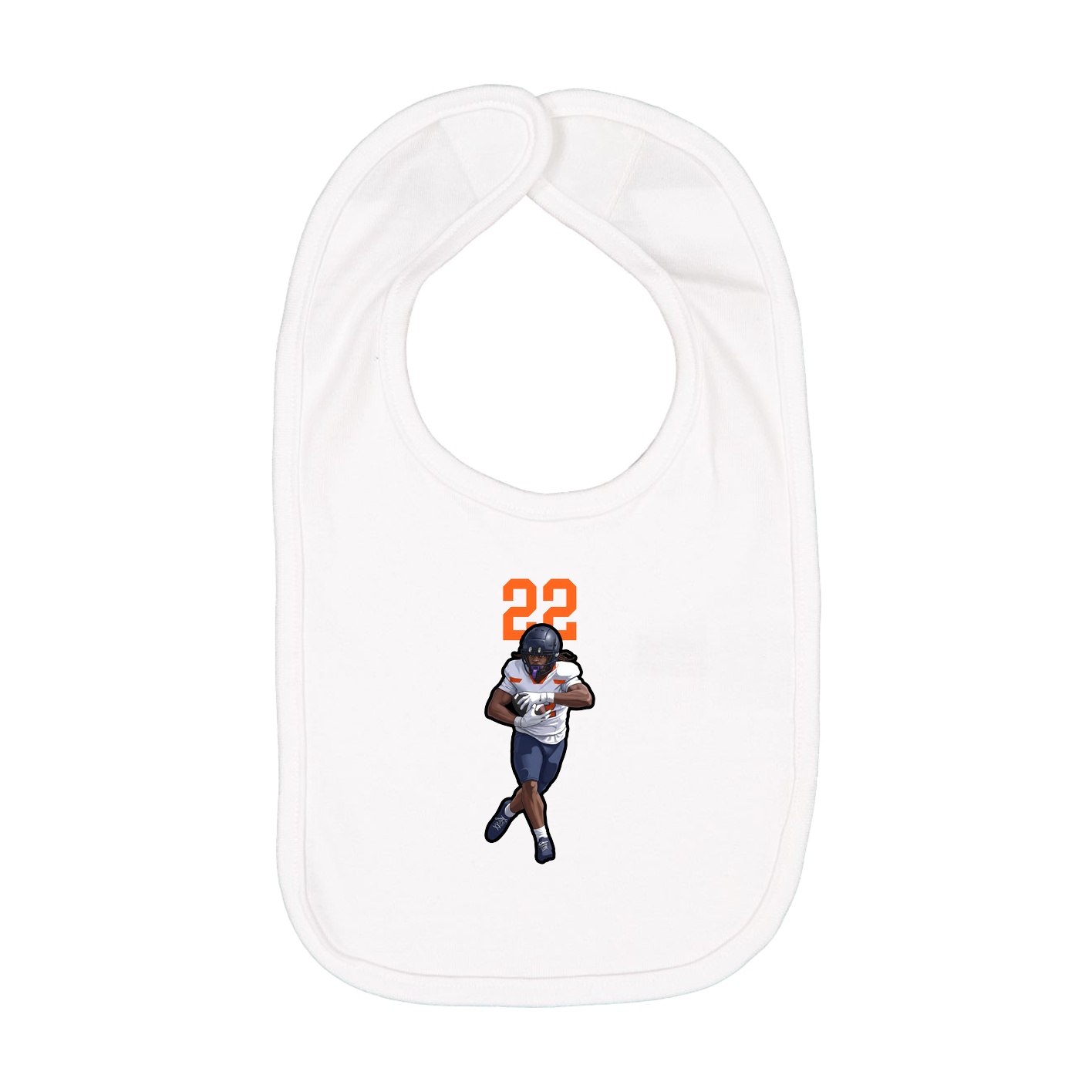 Infant Bib — Number Top in White
