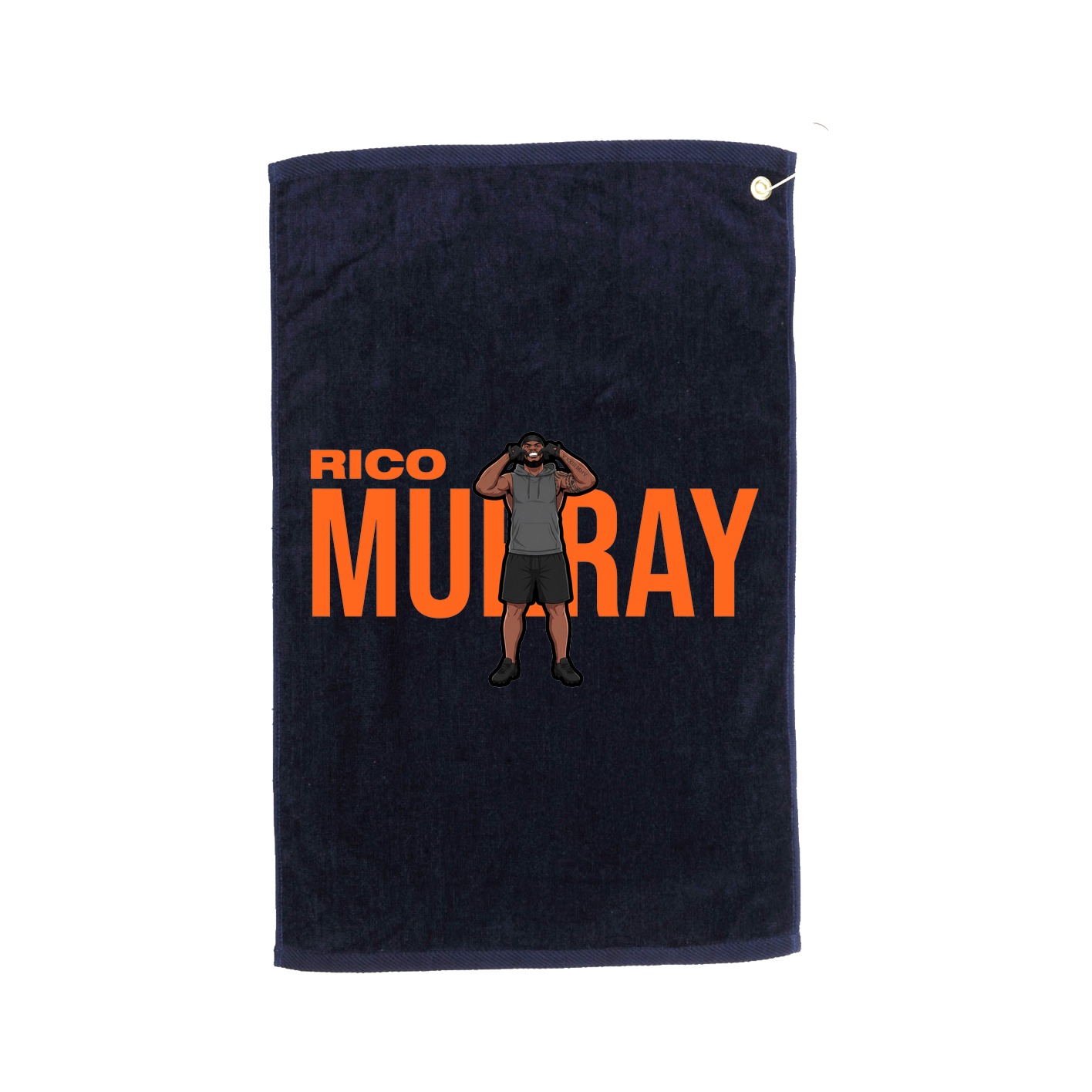 Golf Towel — Player Name in Navy