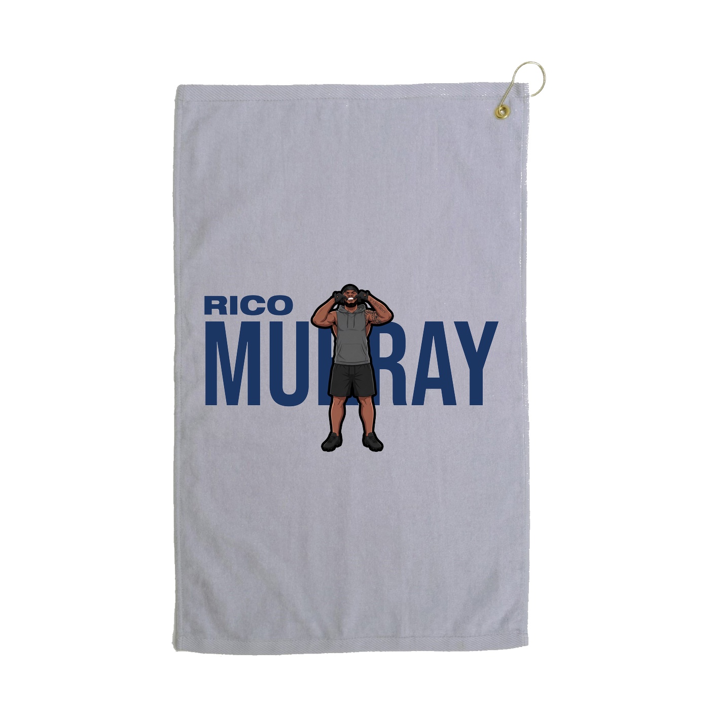 Golf Towel — Player Name in Grey
