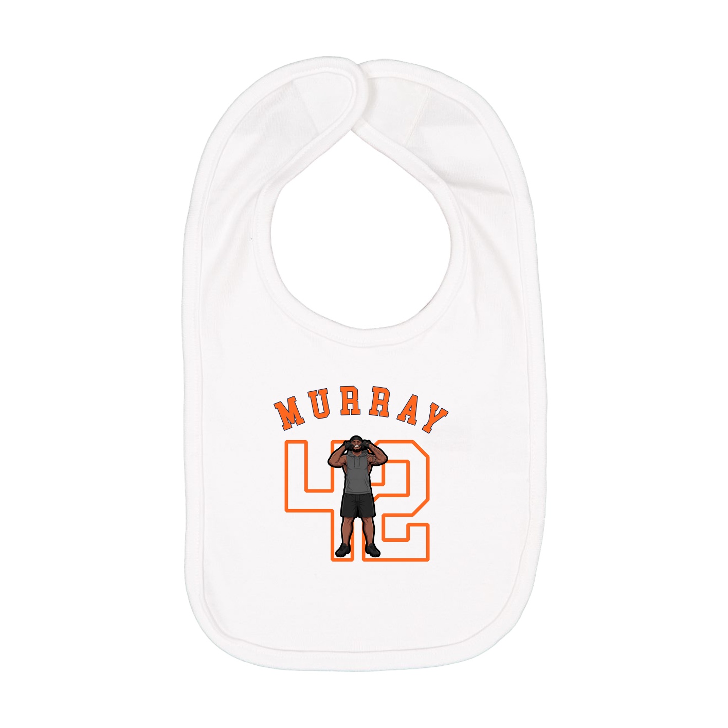 Infant Bib — Shirsey Arch in White