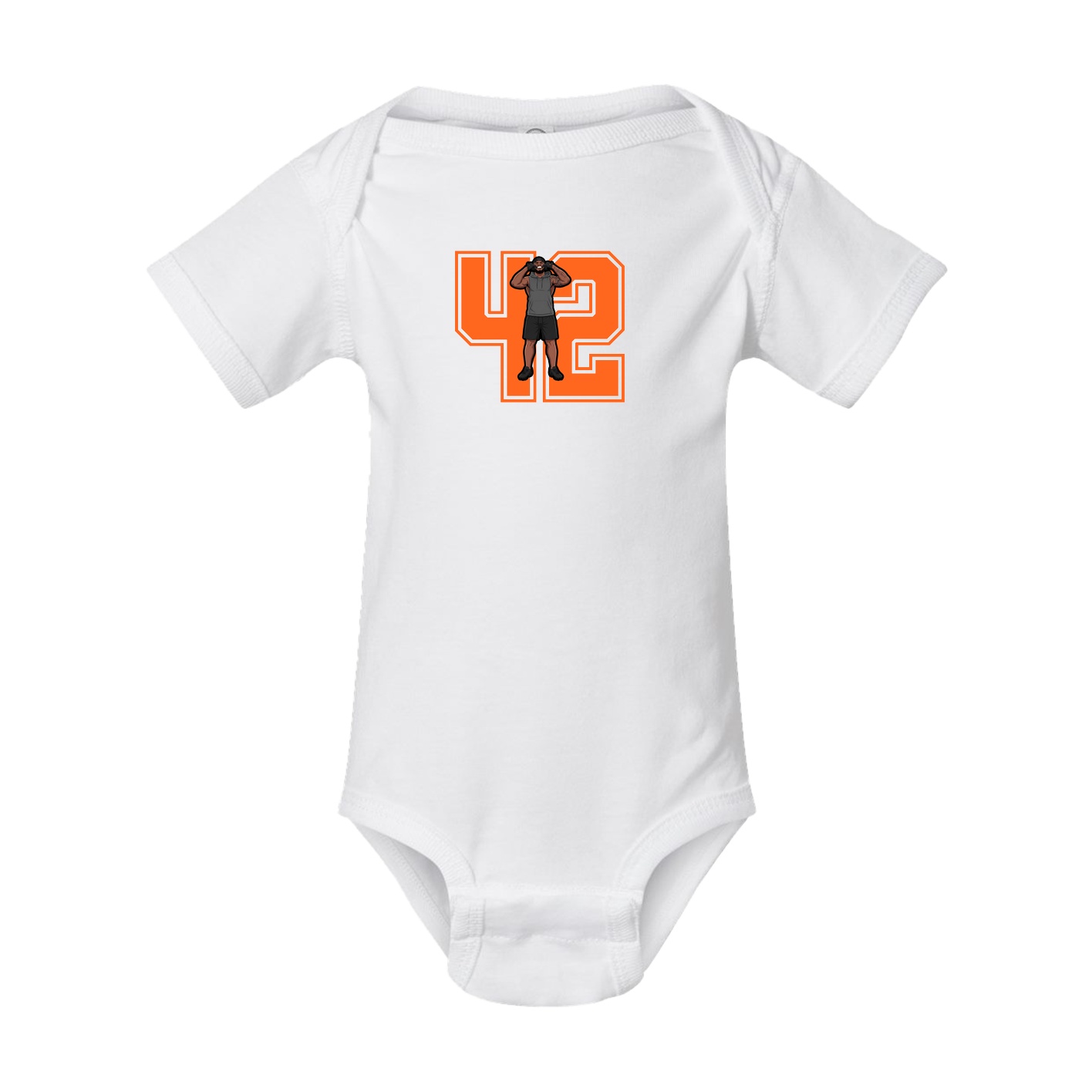 Baby Onesie — Number in White
