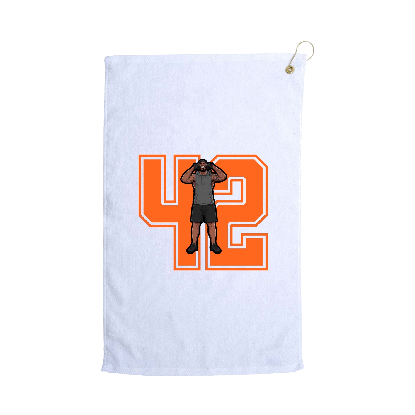 Golf Towel — Number in White