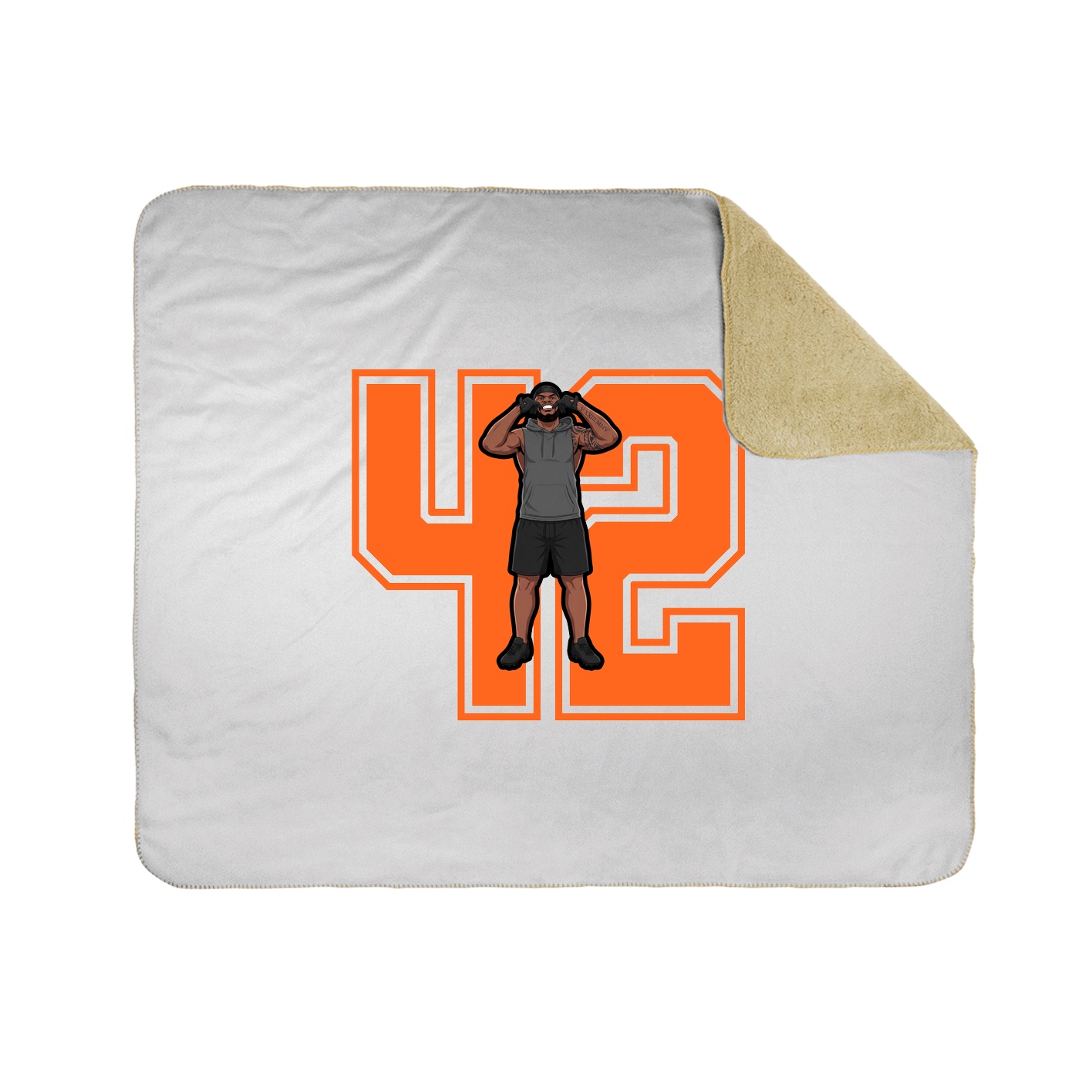 Throw Blanket — Number in White