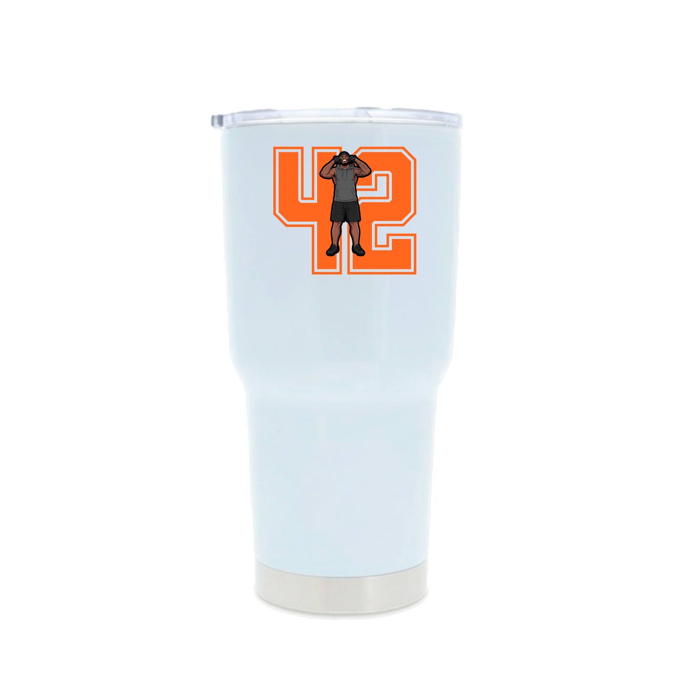 30oz Stainless Steel Tumbler — Number in White