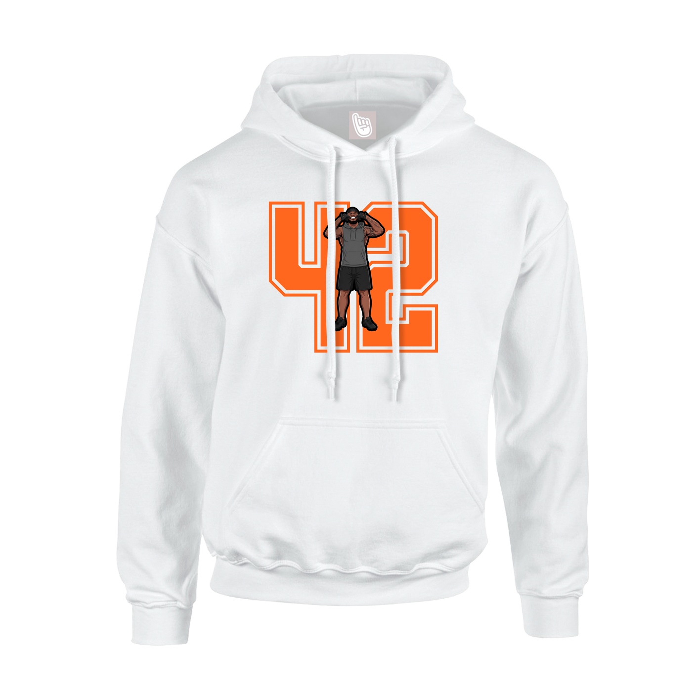 Hoodie — Number in White