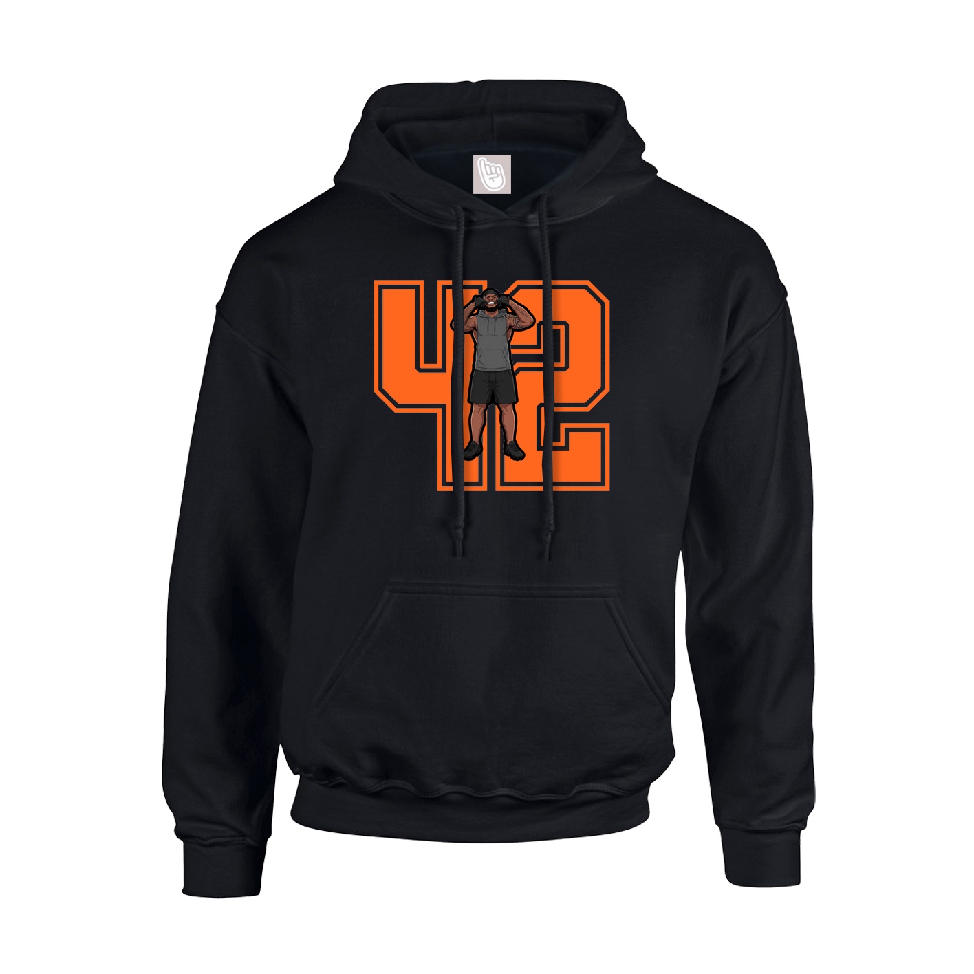 Youth Hoodie — Number in Black