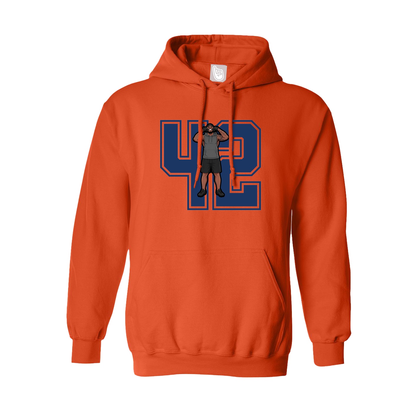 Youth Hoodie — Number in Orange