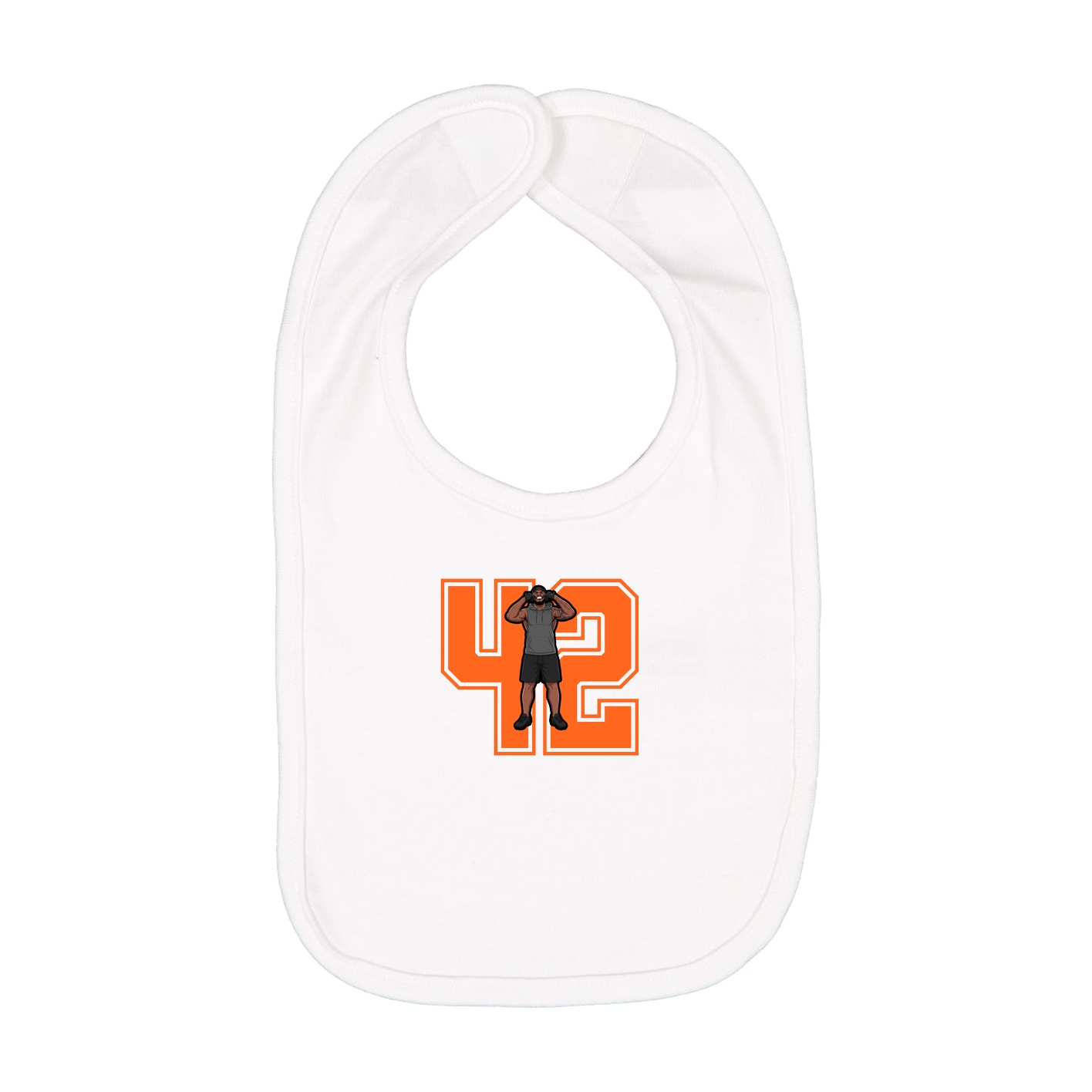 Infant Bib — Number in White