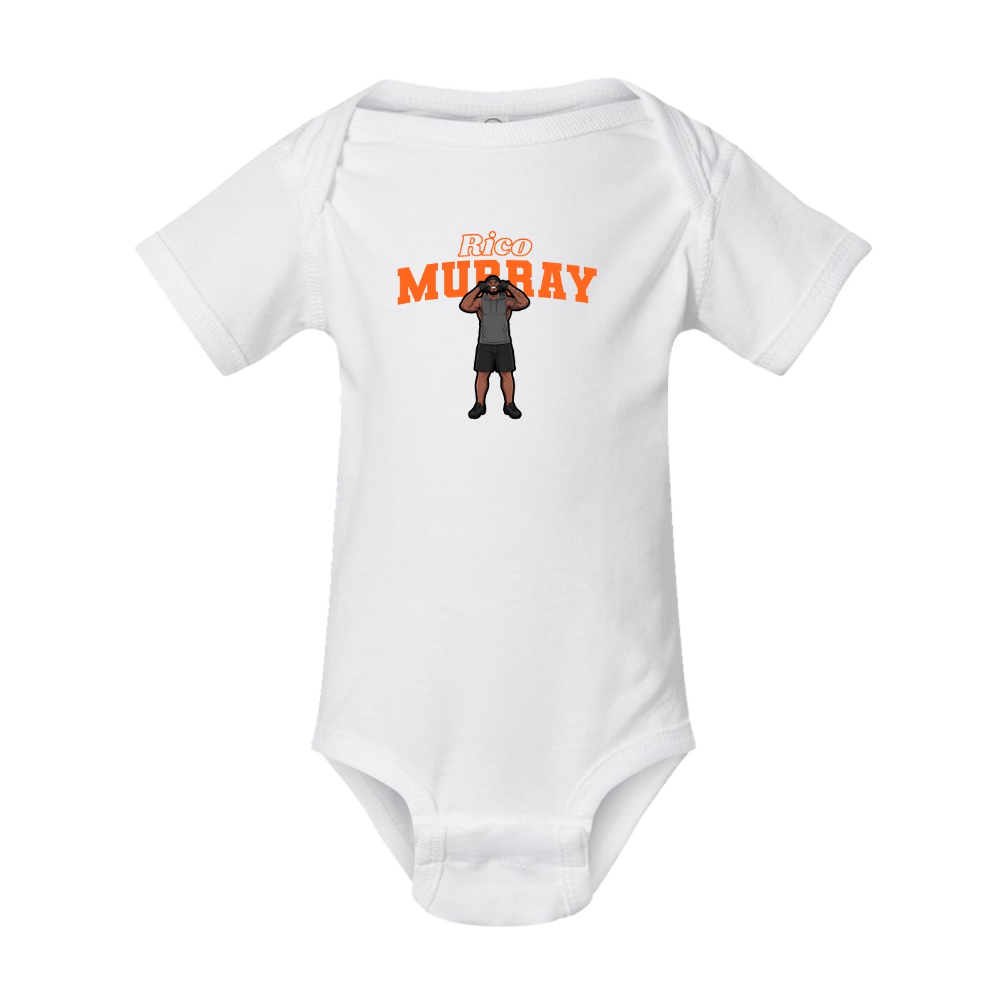 Baby Onesie — Name Arch in White