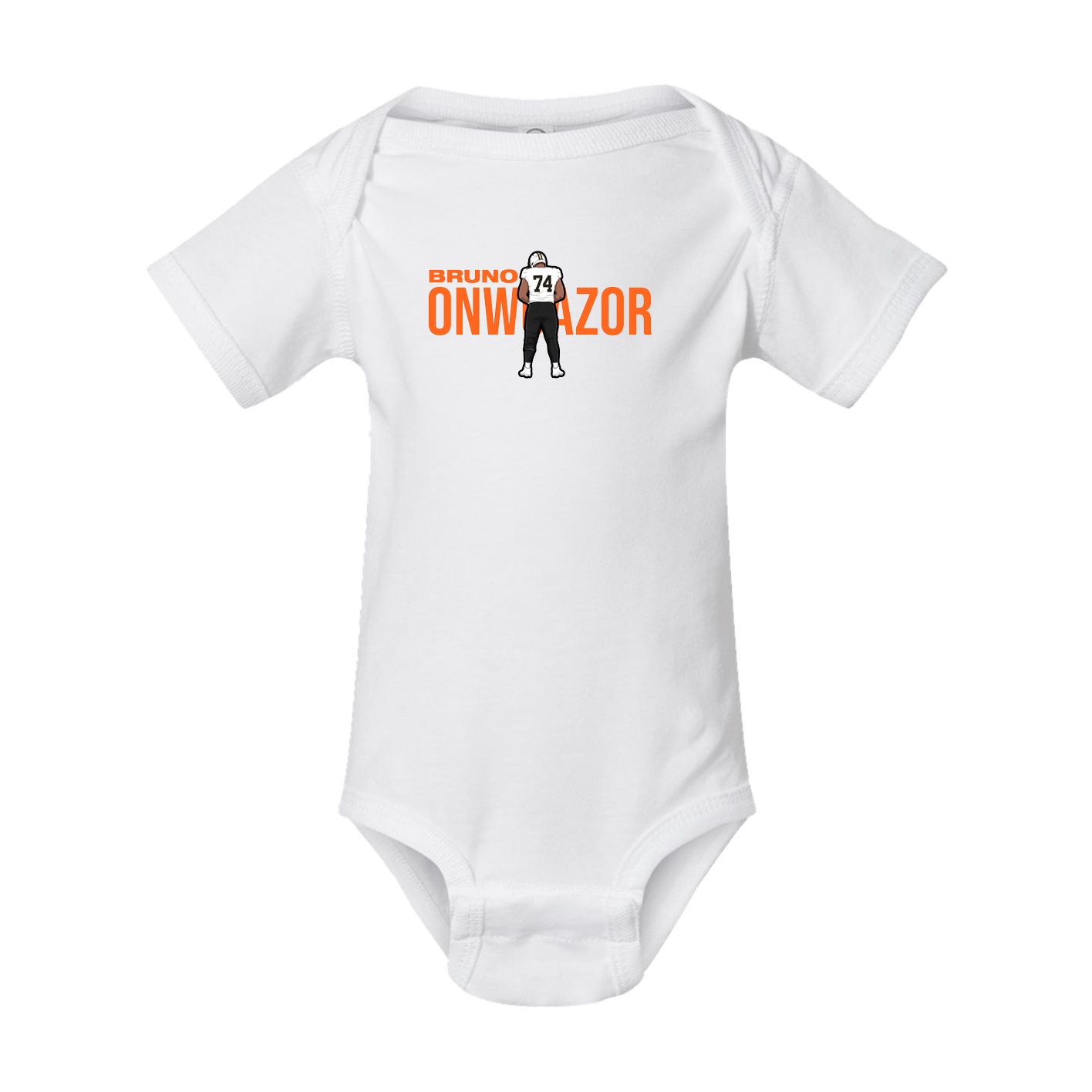 Baby Onesie — Player Name in White