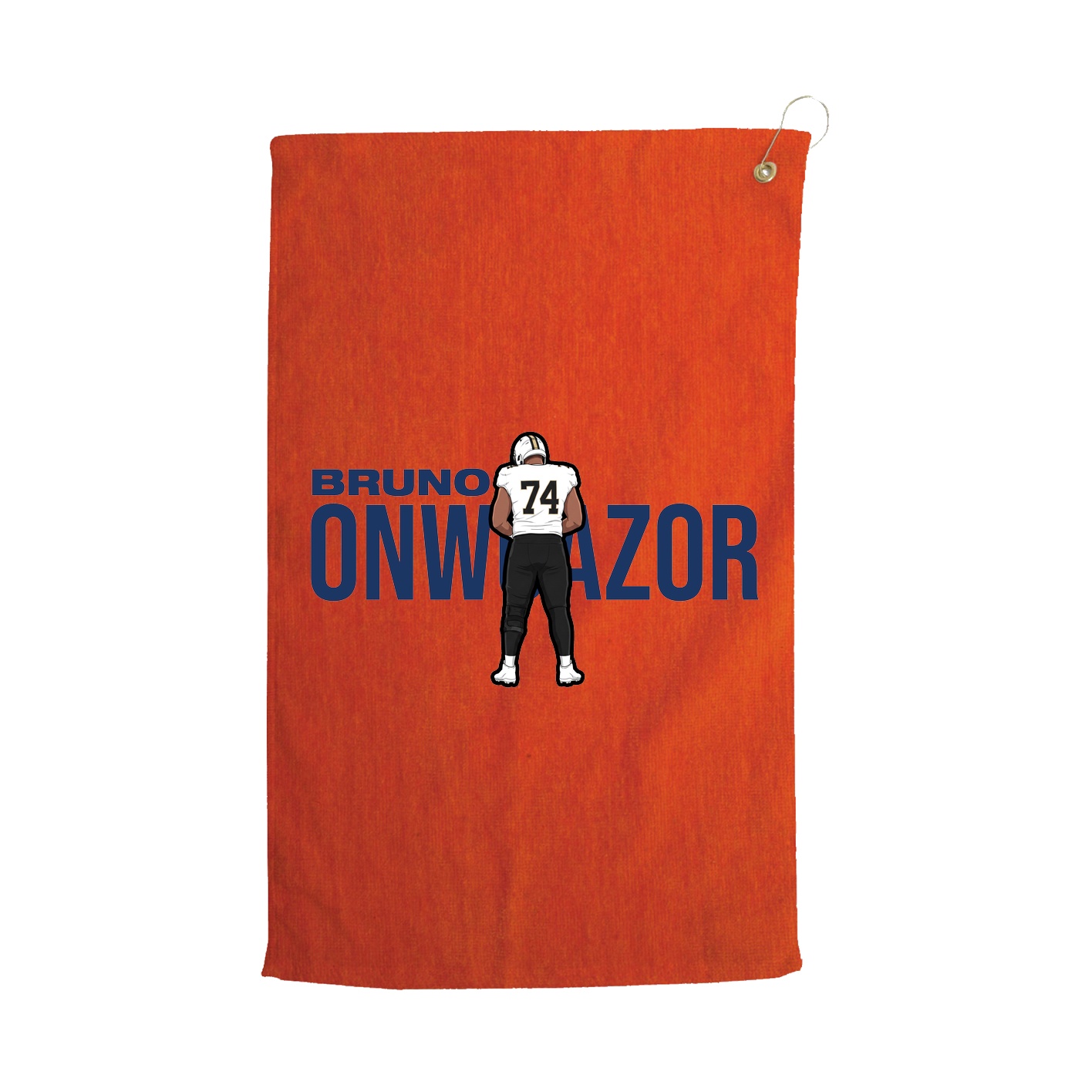 Golf Towel — Player Name in Orange