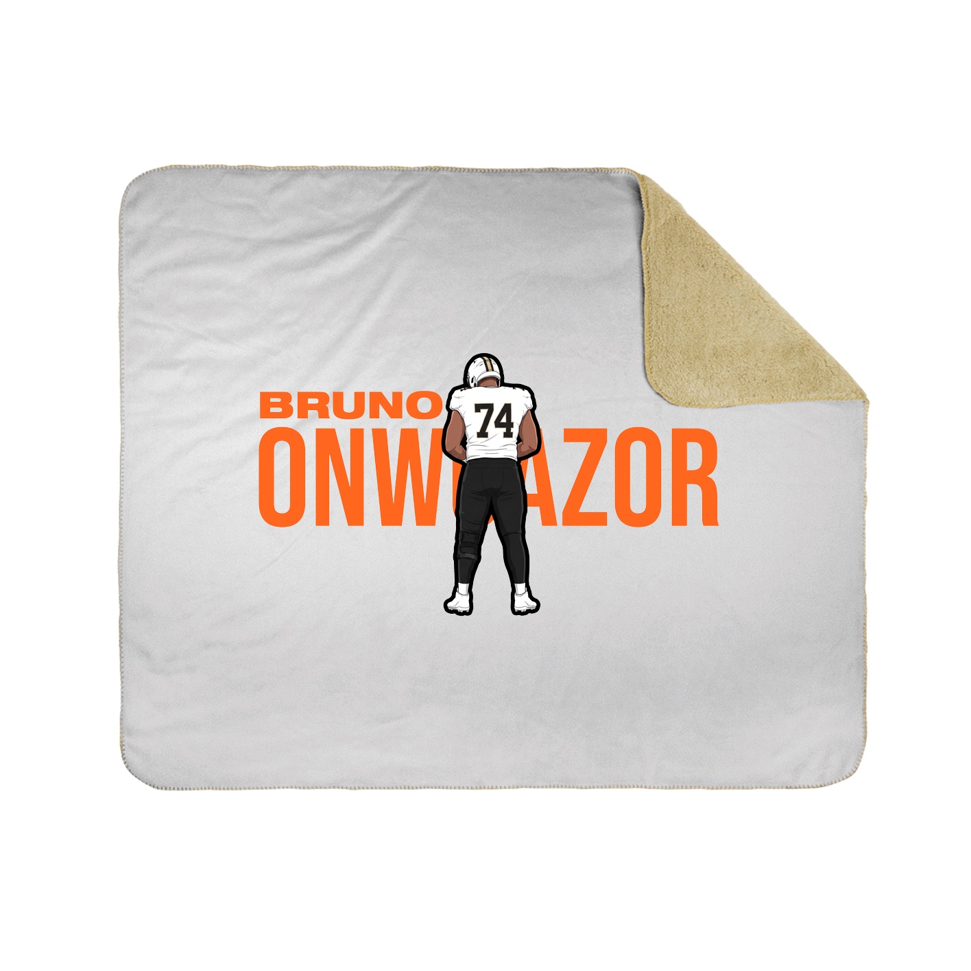 Throw Blanket — Player Name in White