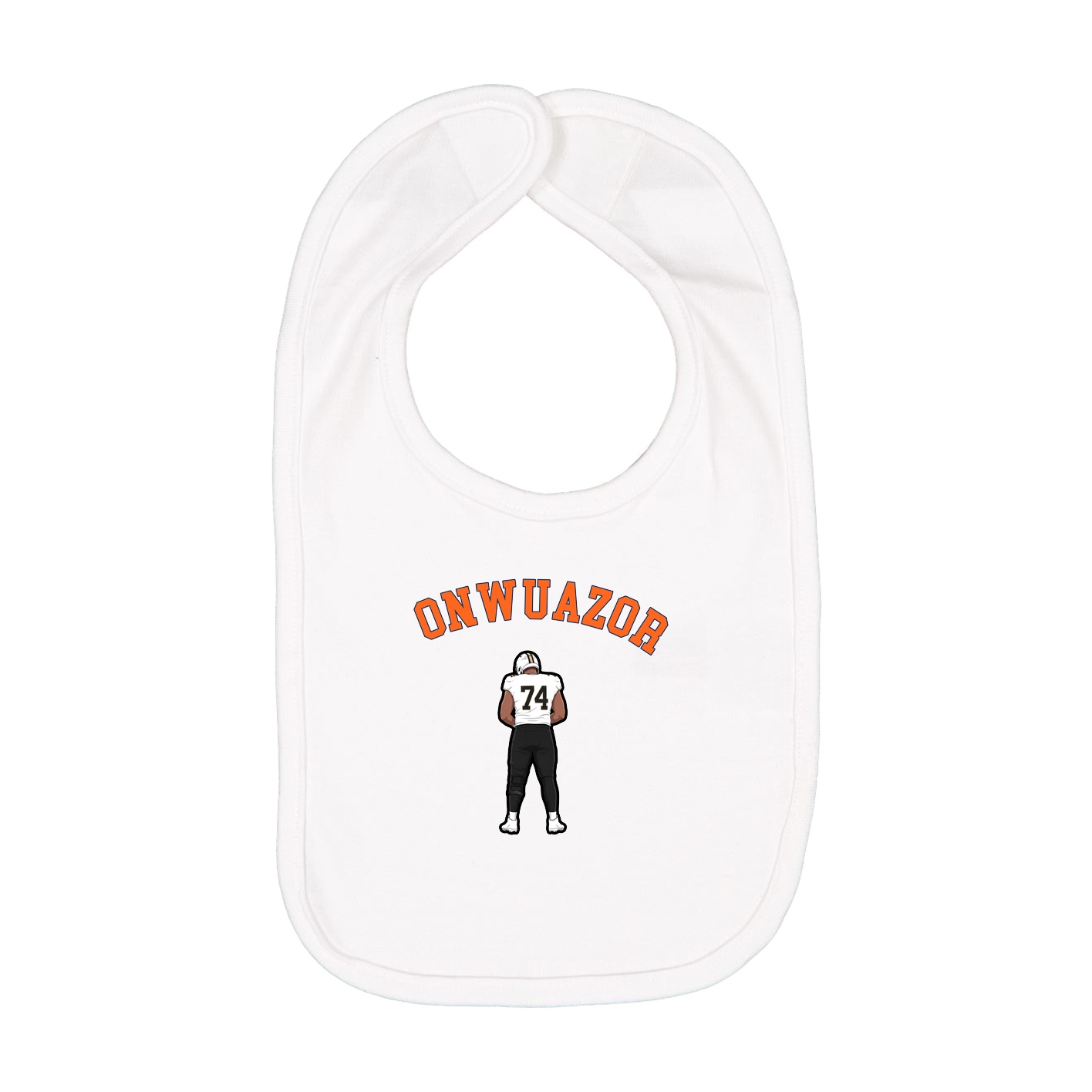 Infant Bib — Shirsey Arch in White