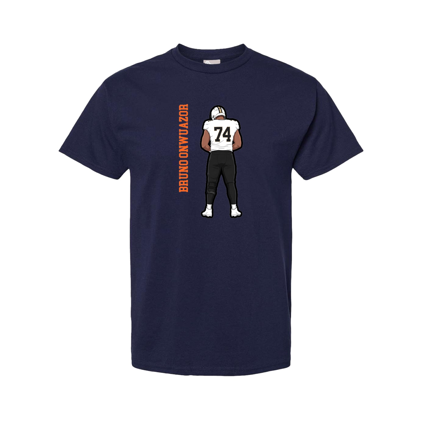 Tee — Name Vertical in Navy