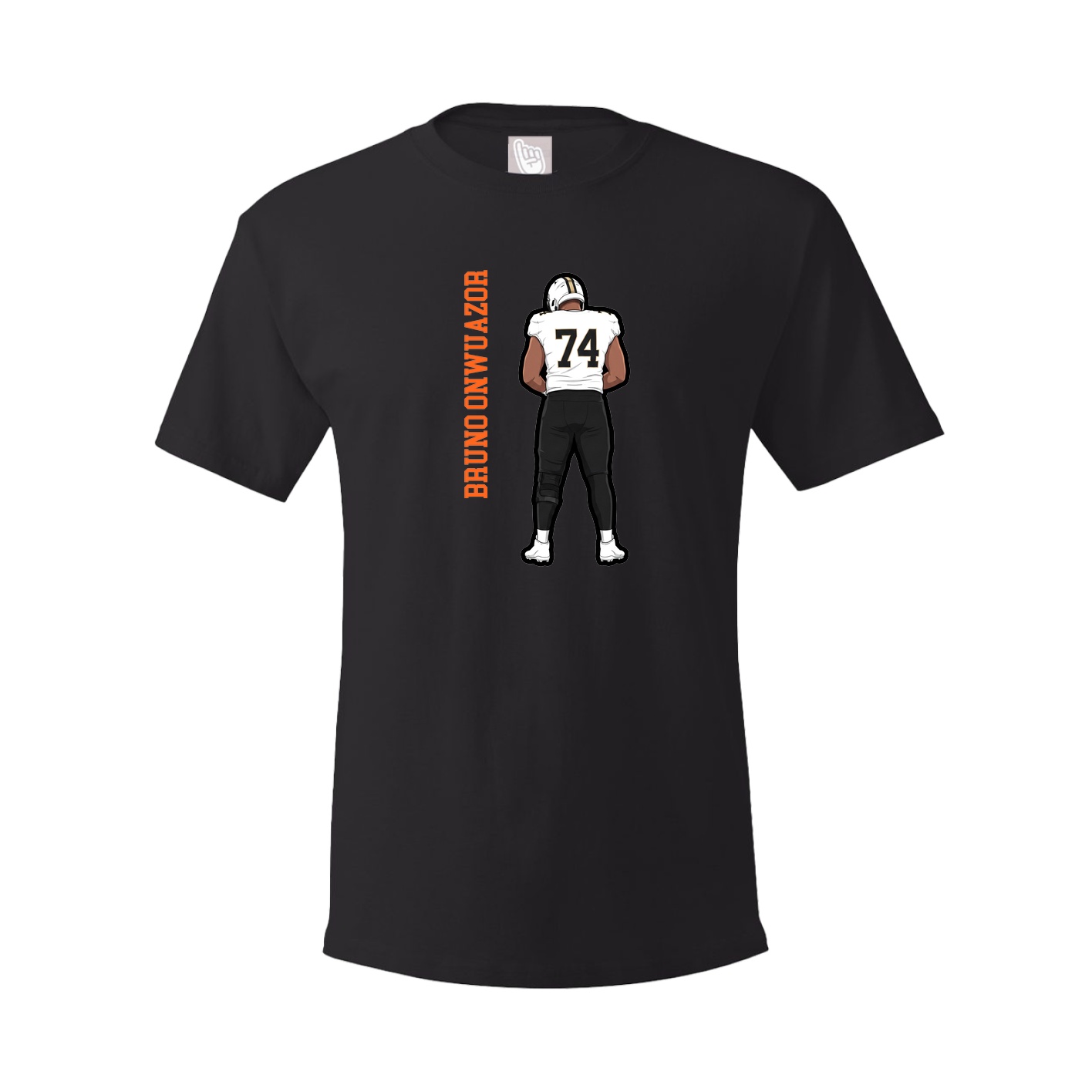 Youth Tee — Name Vertical in Black