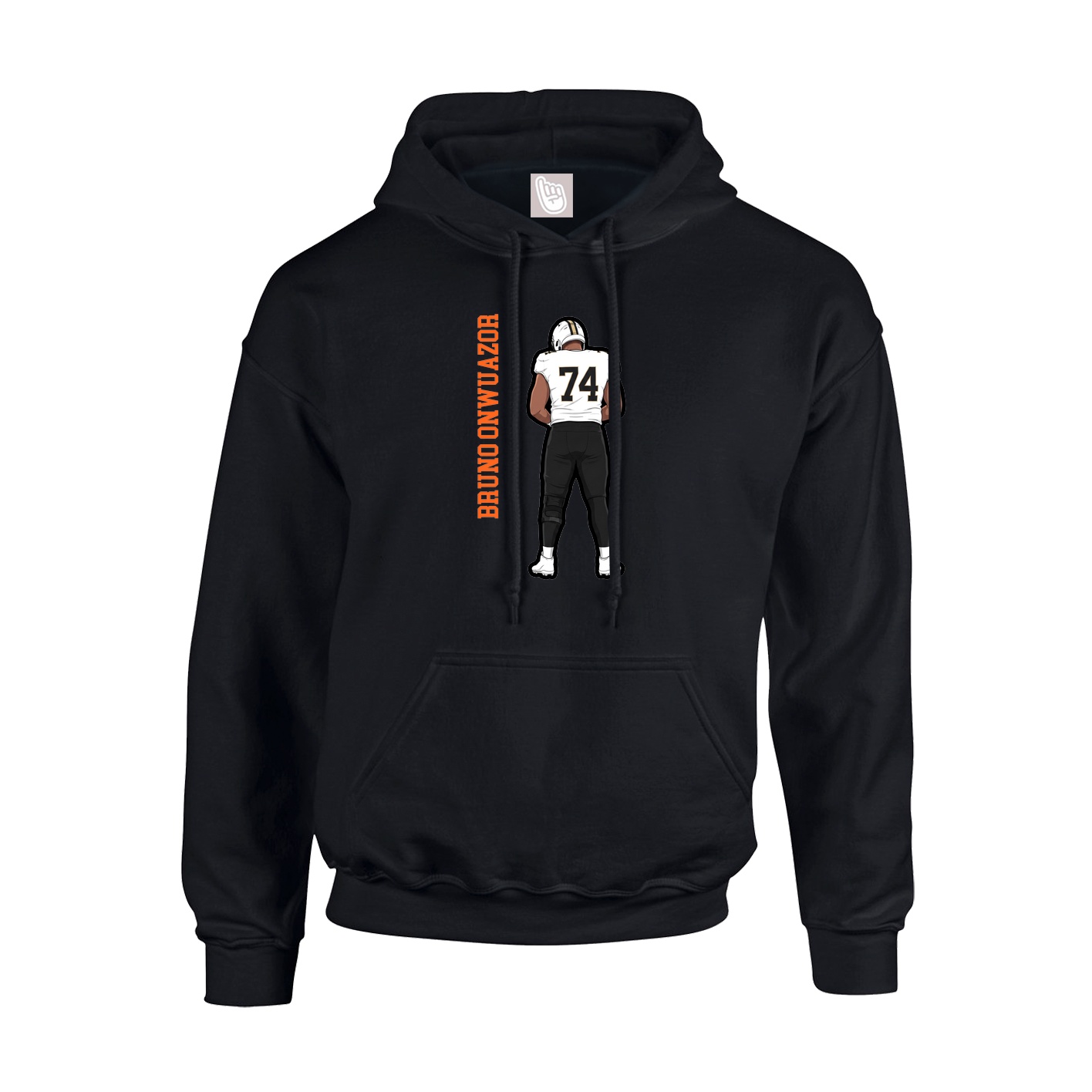 Youth Hoodie — Name Vertical in Black