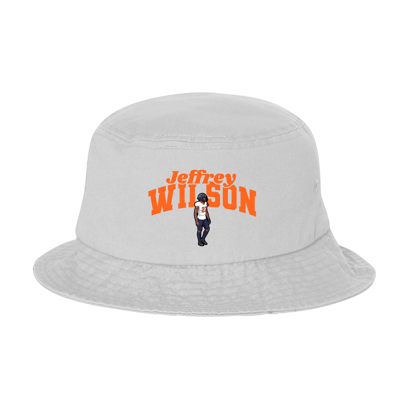 Bucket Cap — Signature Arch in White